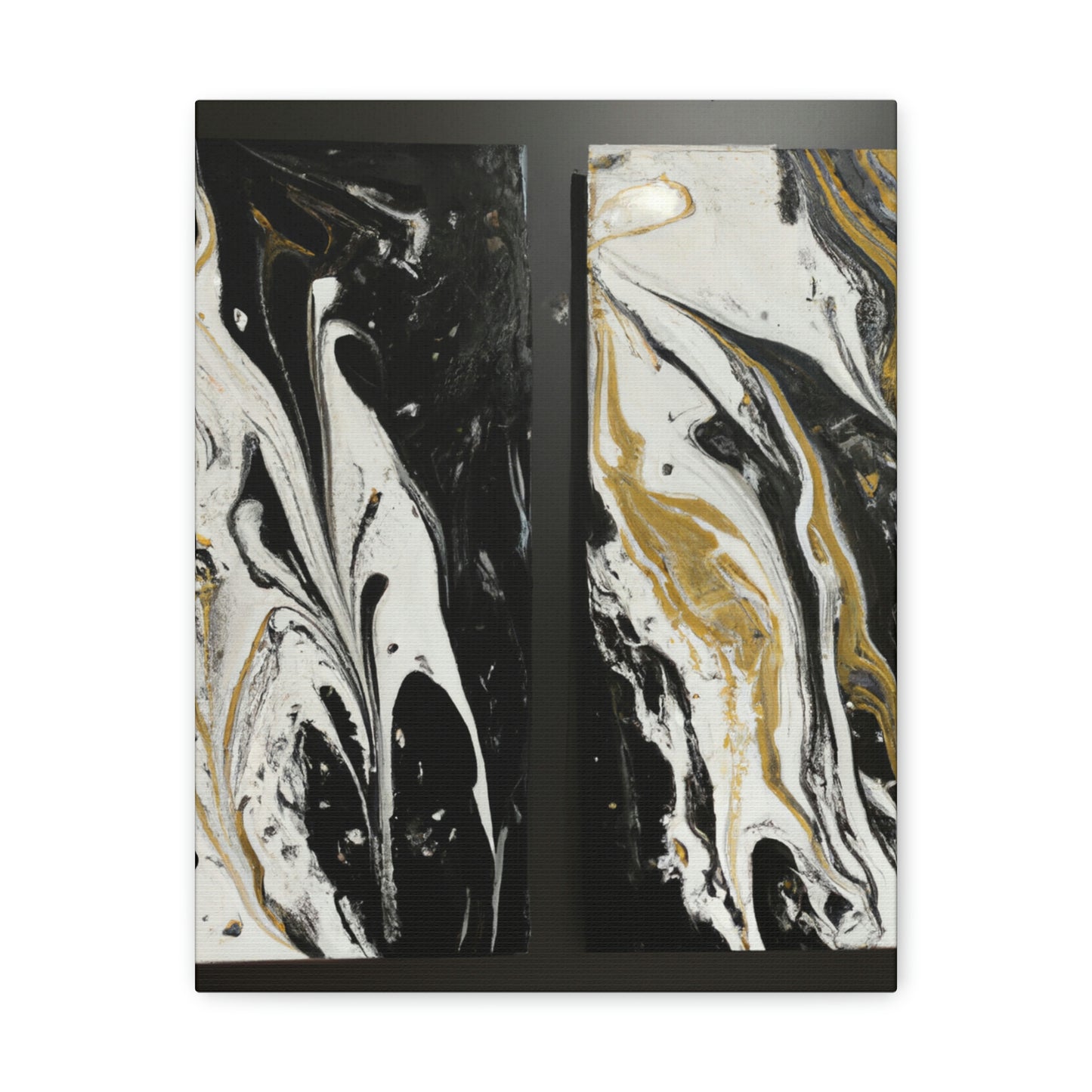 Gilded Liquid Chaos. - Canvas