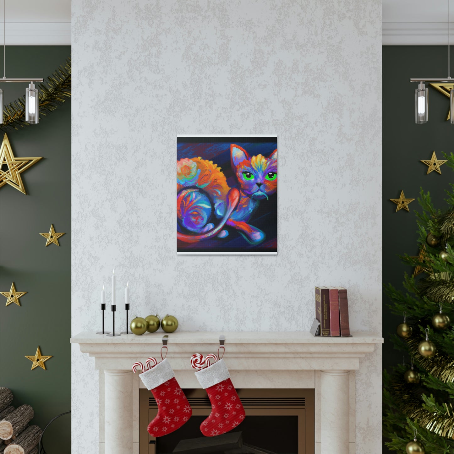 Feline Blooms. - Canvas