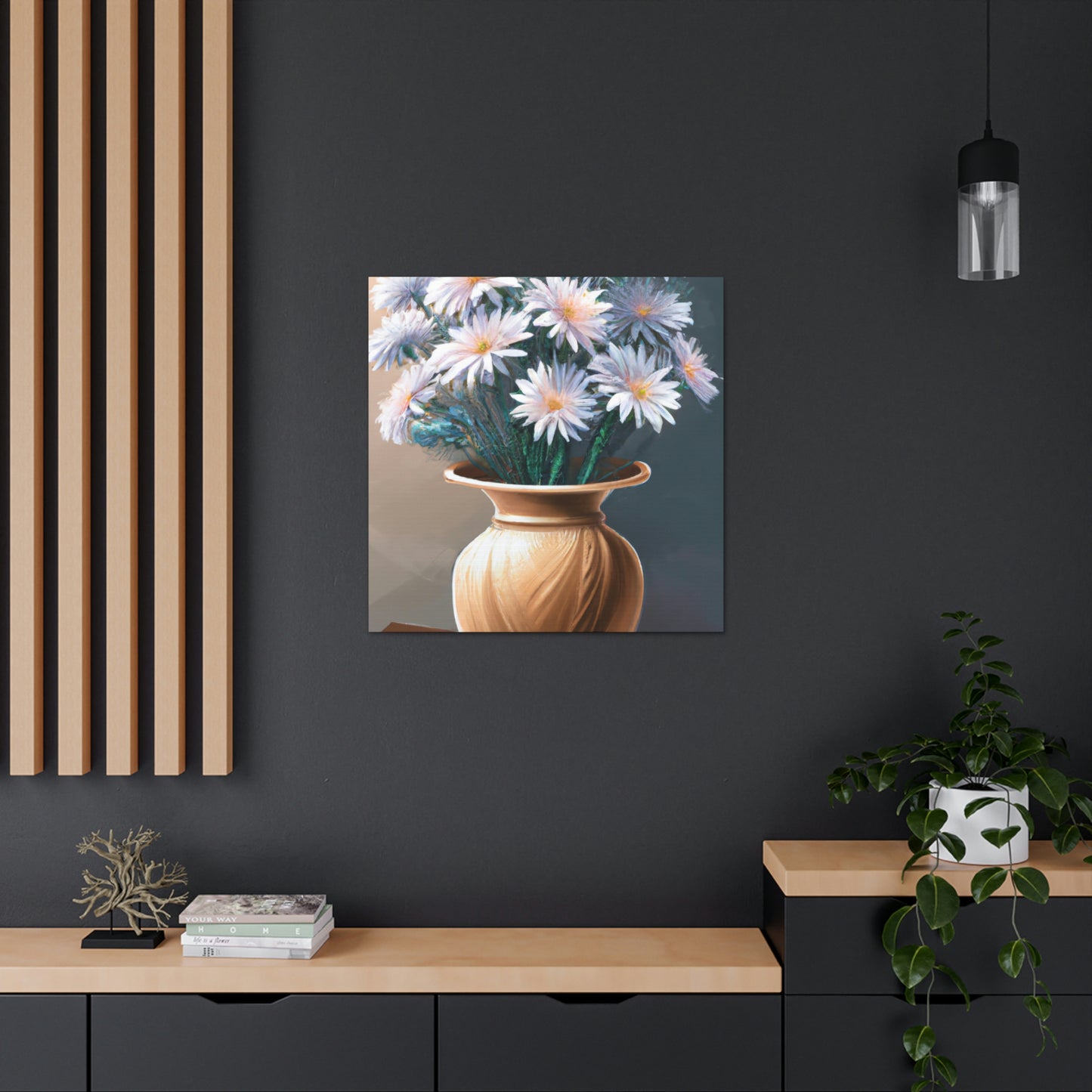 "Flower Vase Delight." - Canvas