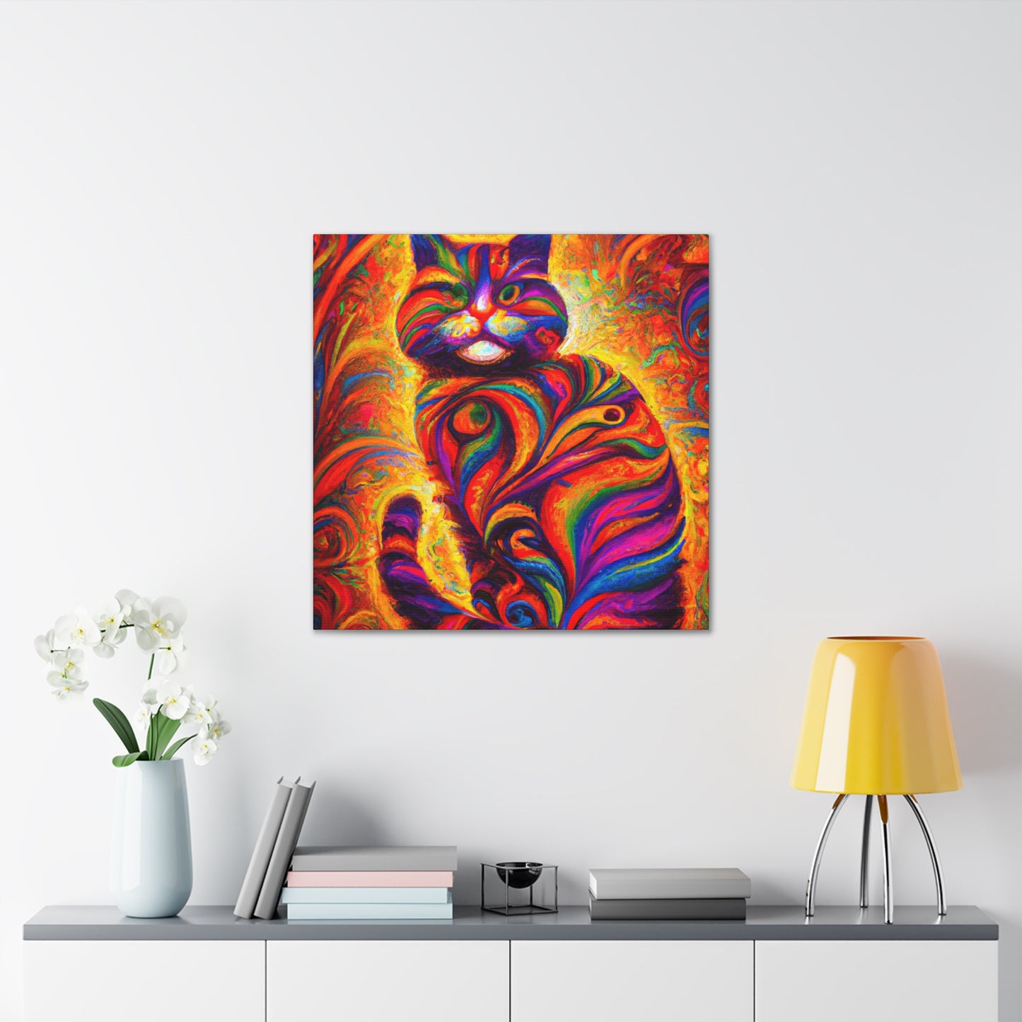 Feline Floral - Canvas
