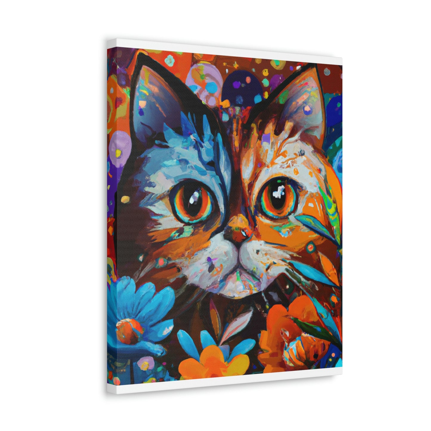 Flower Cat. - Canvas