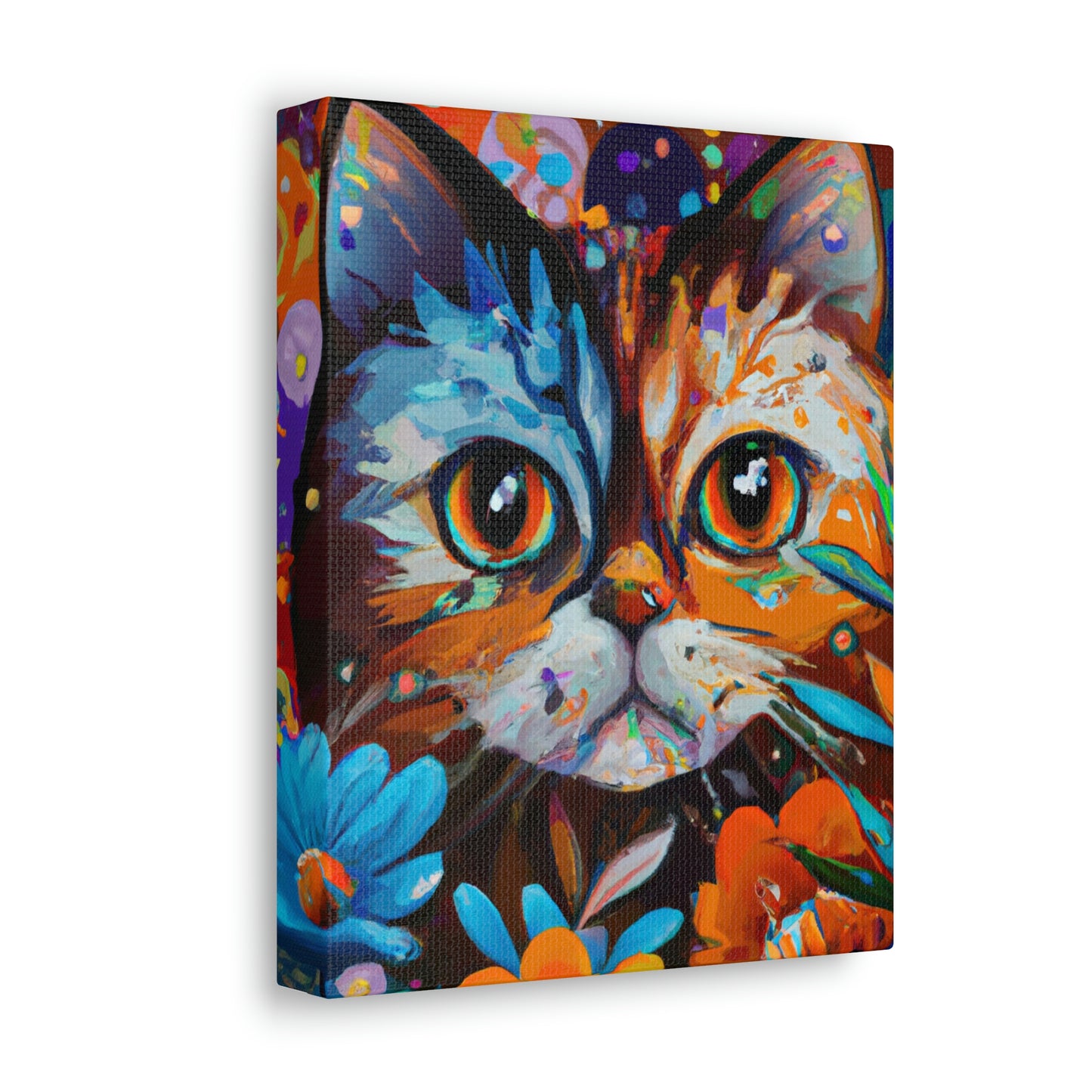 Flower Cat. - Canvas
