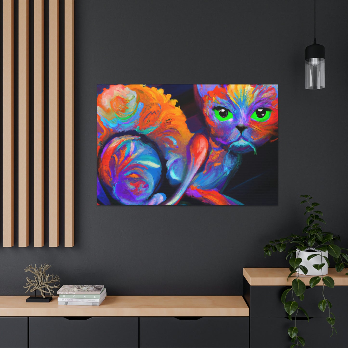 Feline Blooms. - Canvas