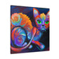 Feline Blooms. - Canvas
