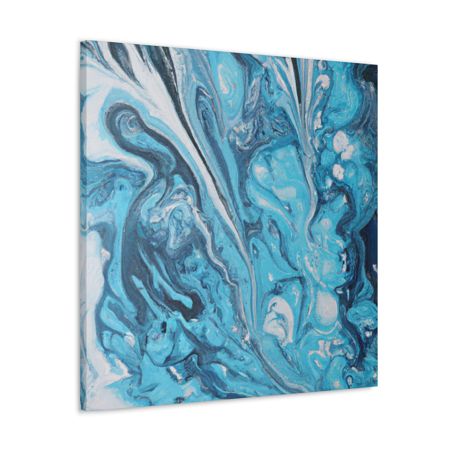 Aqua Swirl. - Canvas