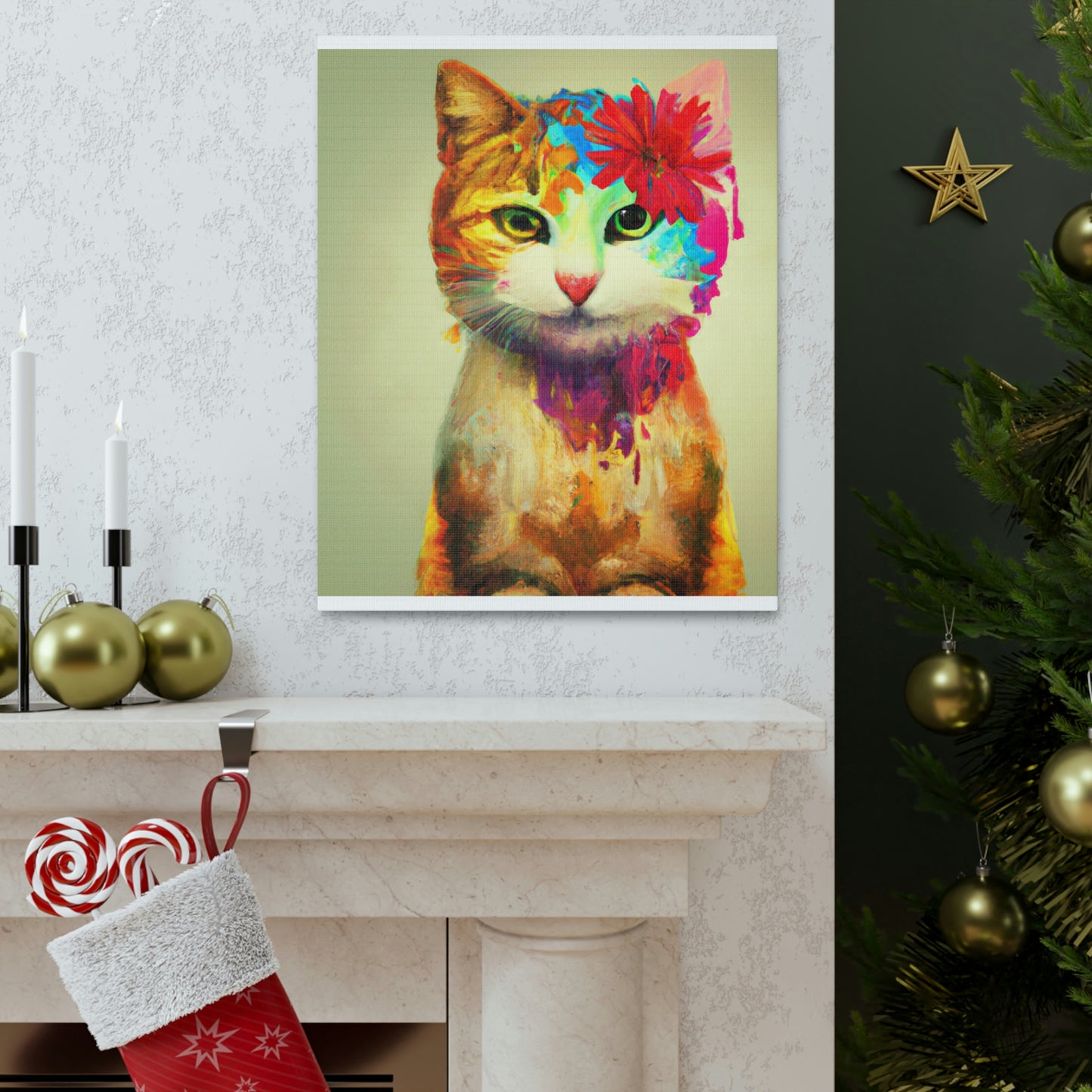 Flower Cat - Canvas