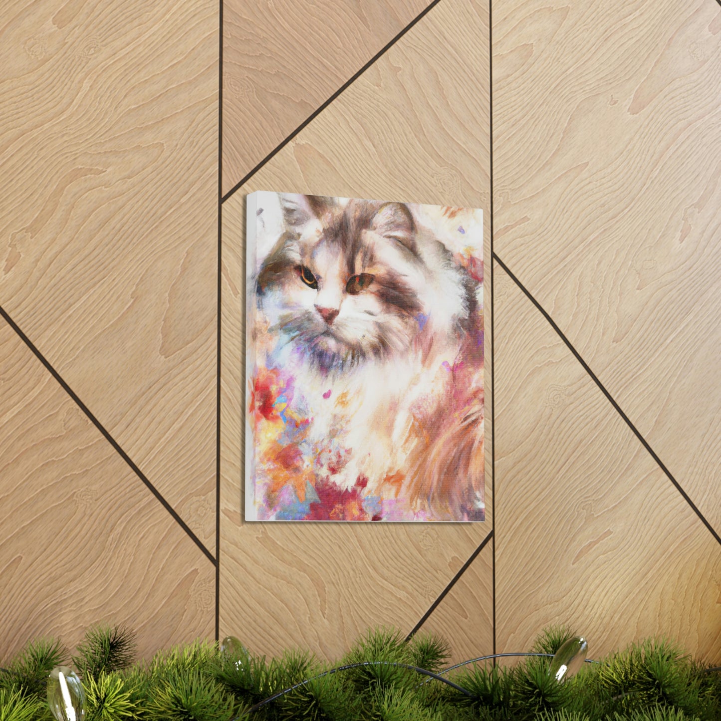 Feline Flora. - Canvas