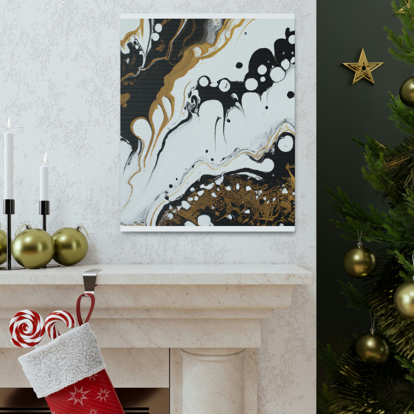 Mystic Gold Wave. - Canvas