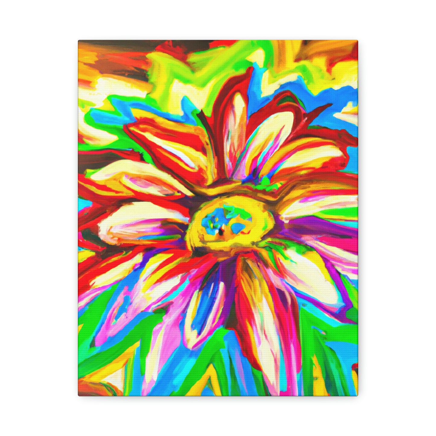 Vivid Floral Vibe. - Canvas