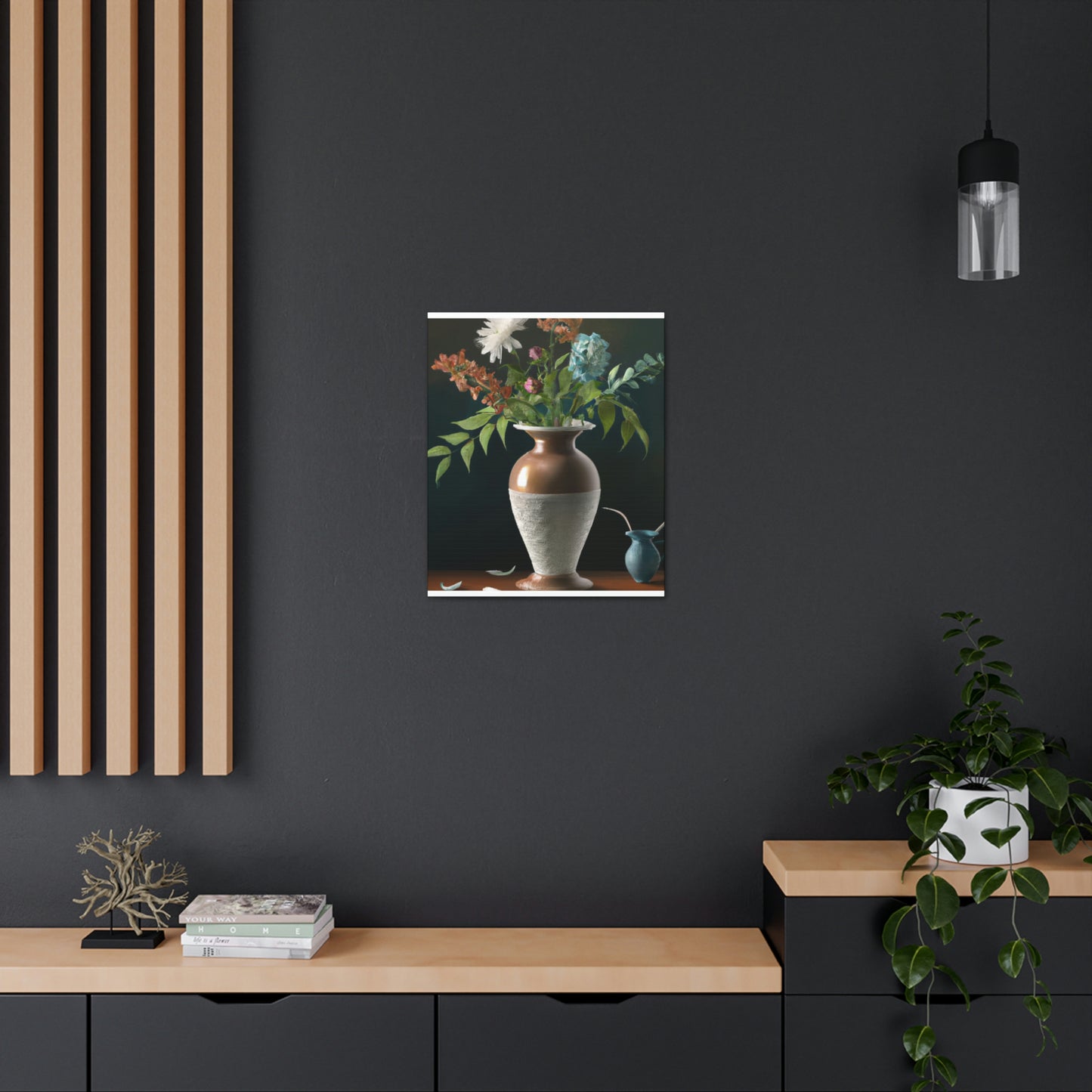 Fuschia Floral Finesse - Canvas