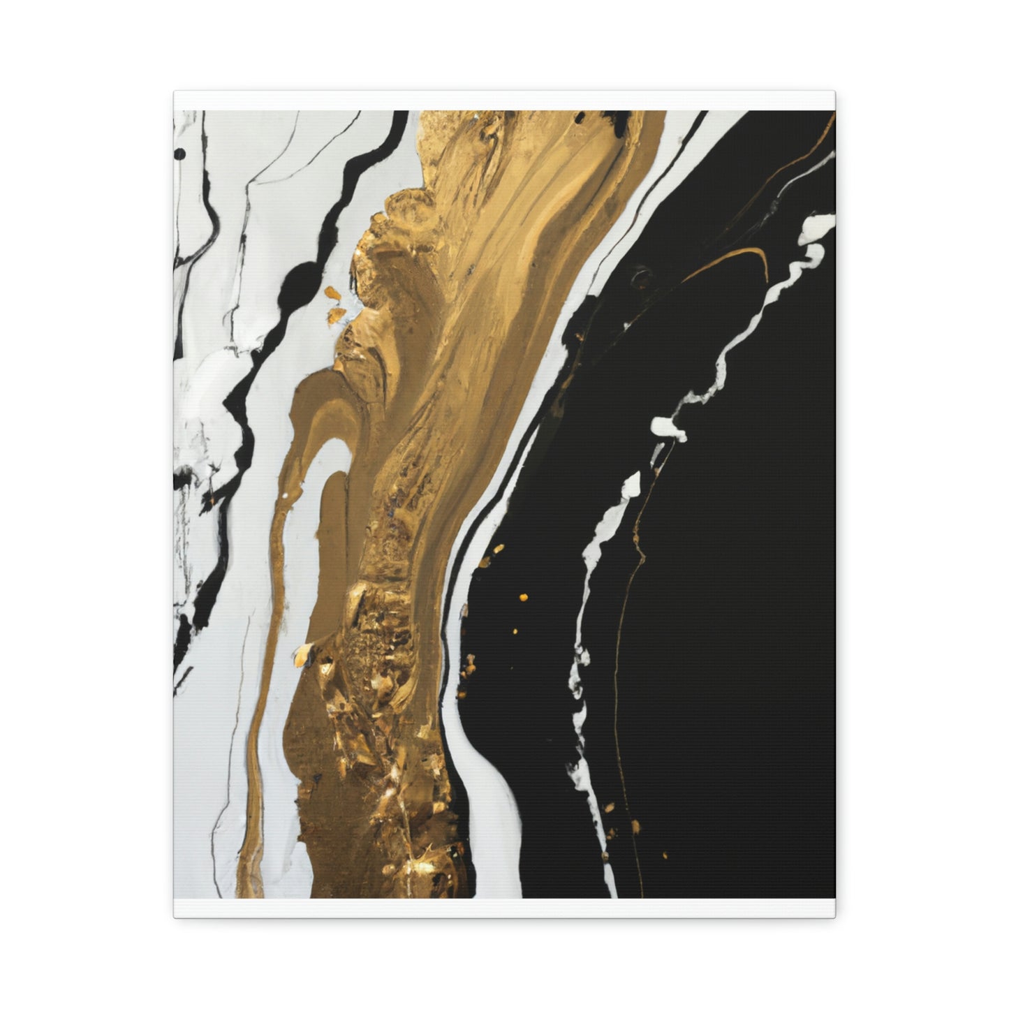 Golden Flow Fusion - Canvas