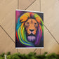 Multicolored Lion Mixture, Artful Roar Dreaming. - Canvas