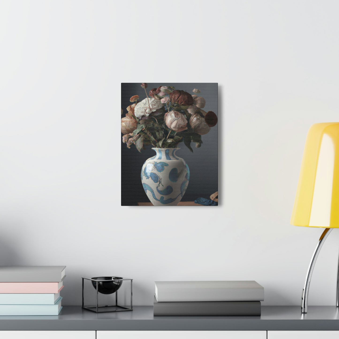 "Floral Finesse Vignette" - Canvas