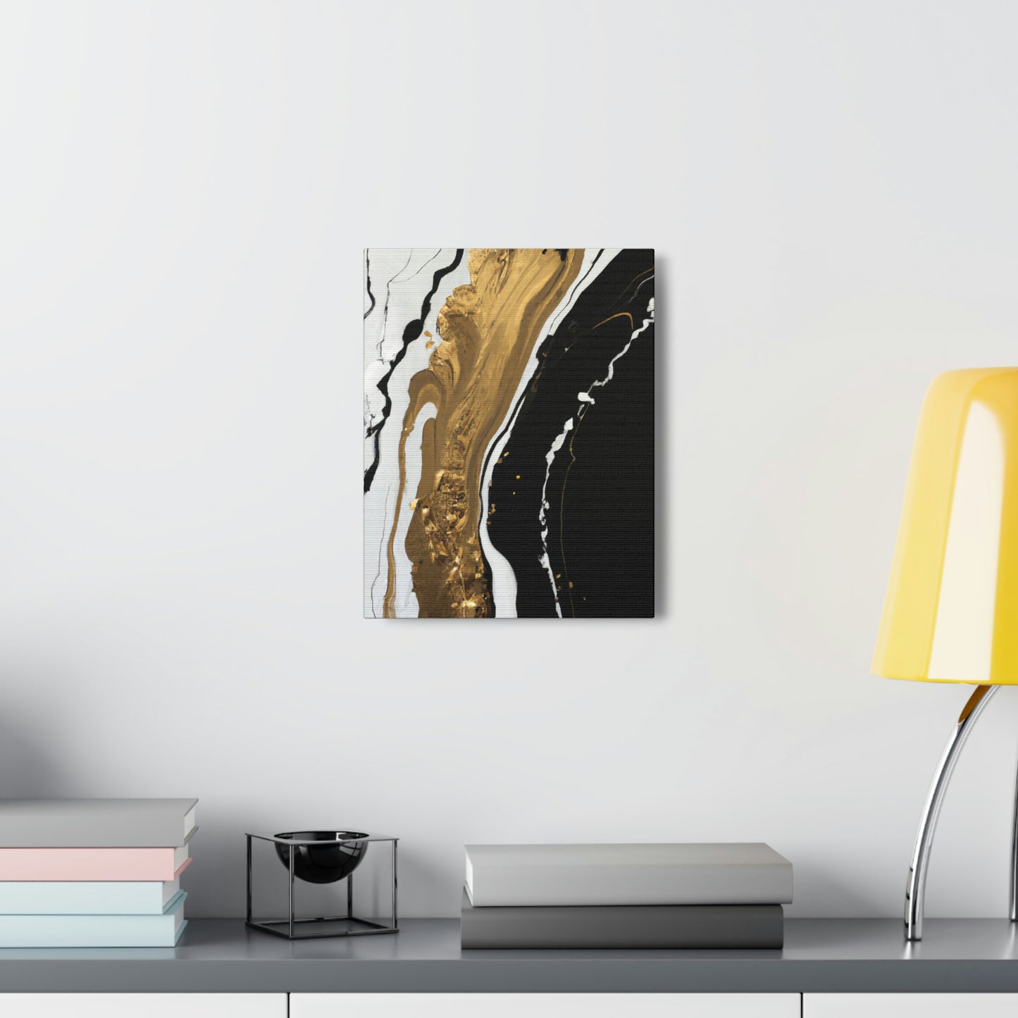 Golden Flow Fusion - Canvas
