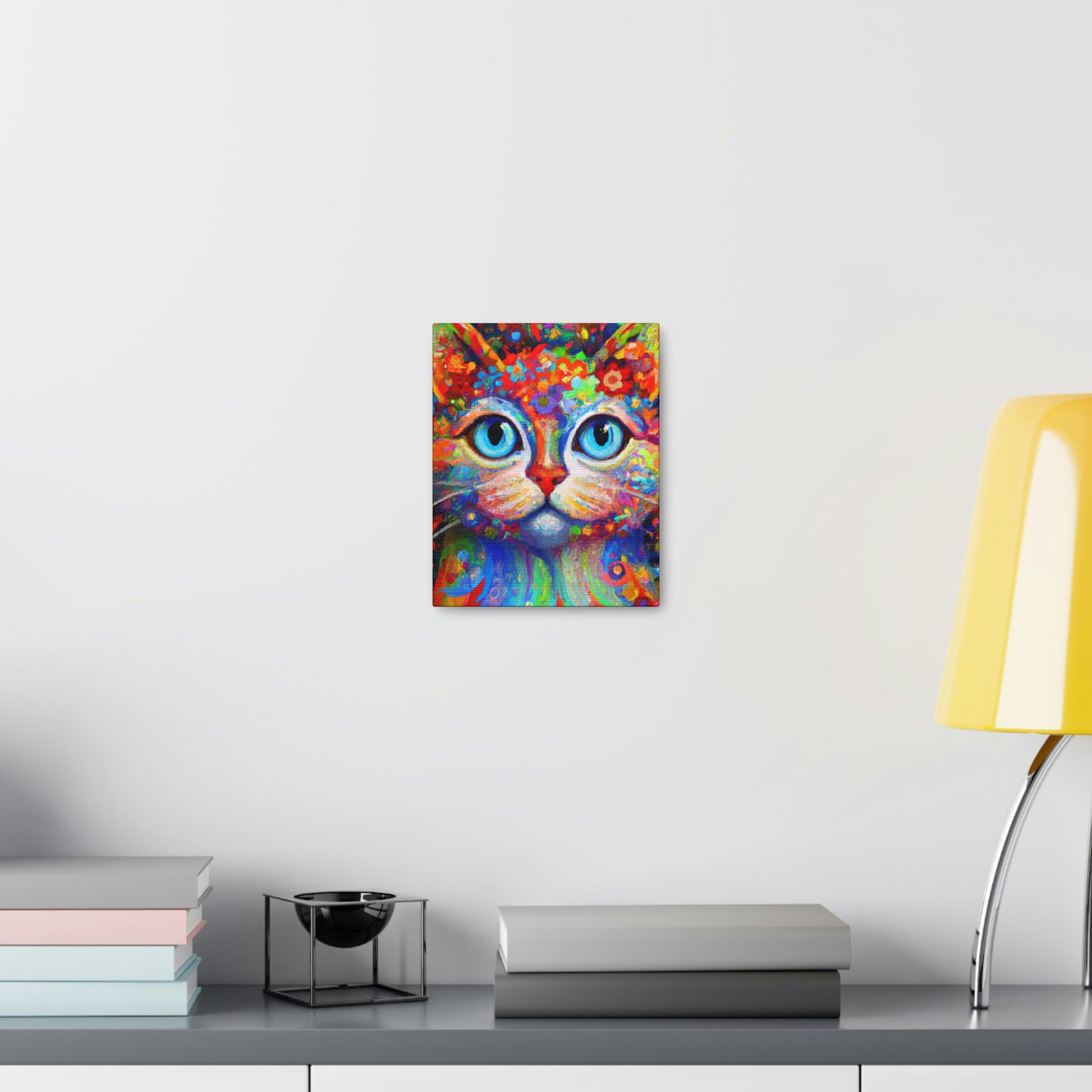 Floral Feline. - Canvas
