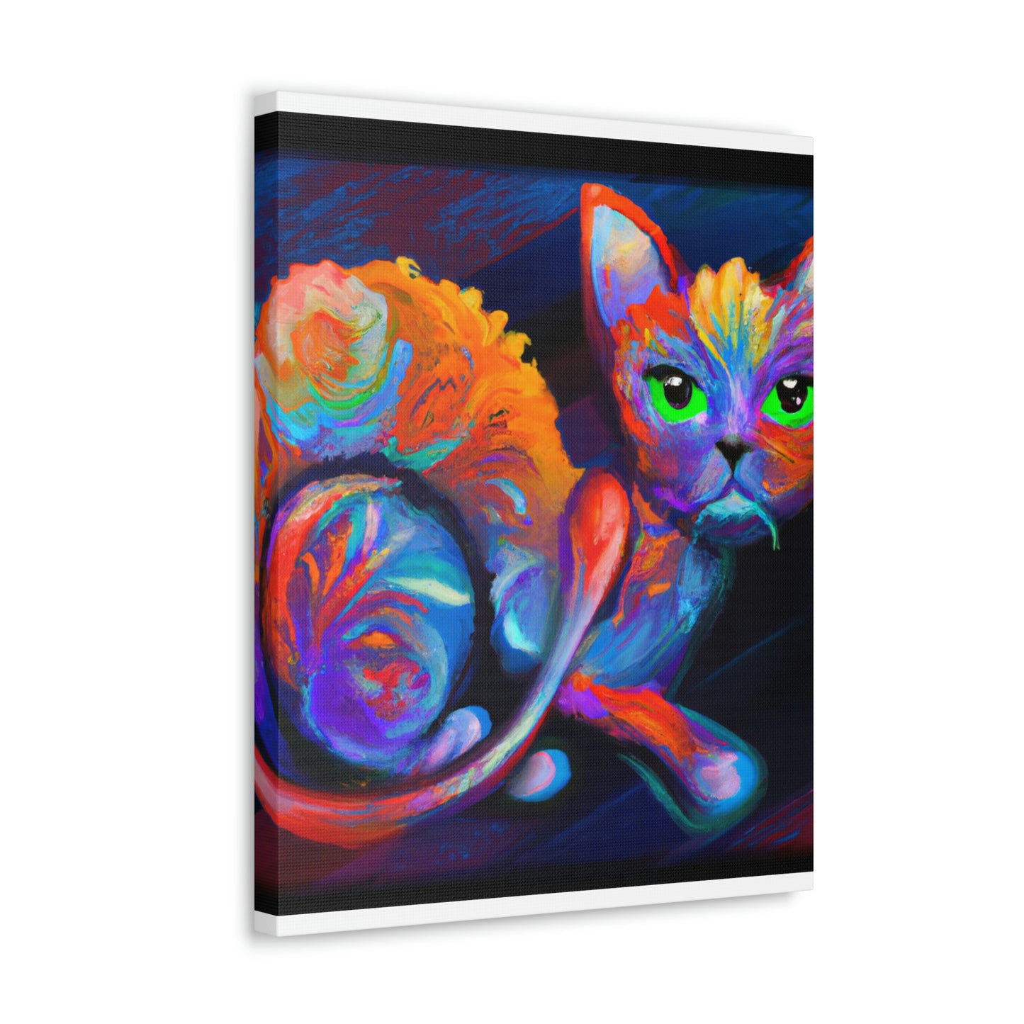 Feline Blooms. - Canvas