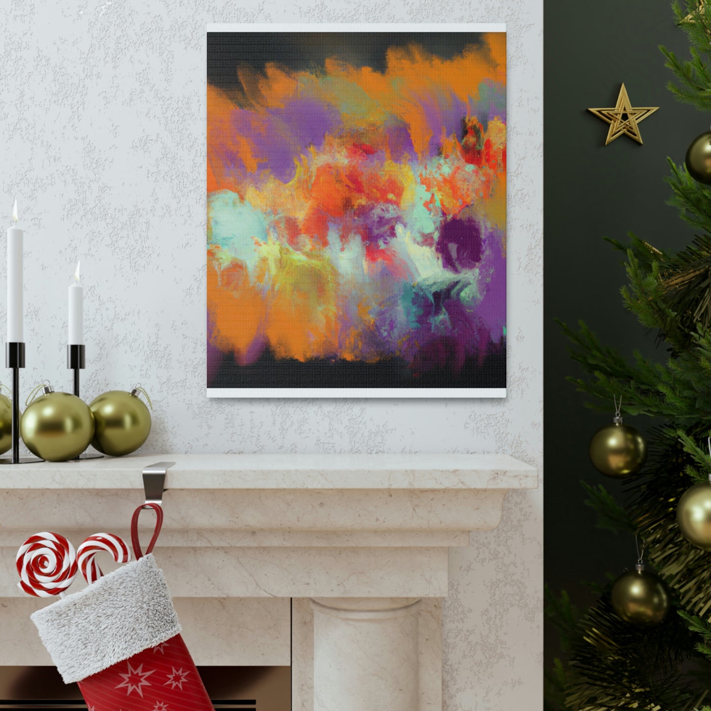 Coral Sparkle. - Canvas