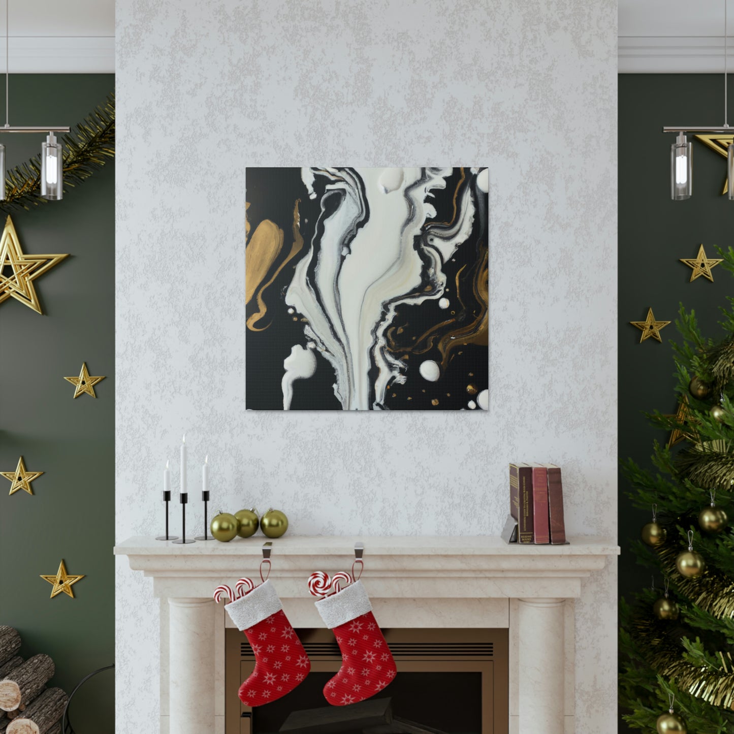Gold Splash Galaxy. - Canvas