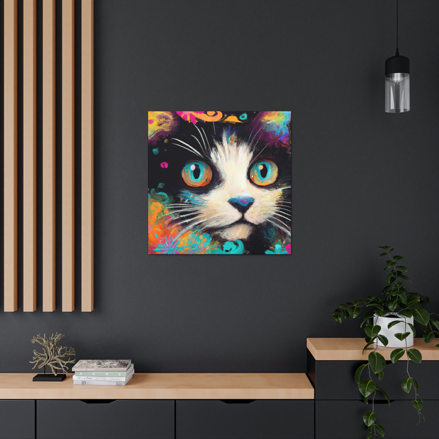 Feline Flourish. - Canvas