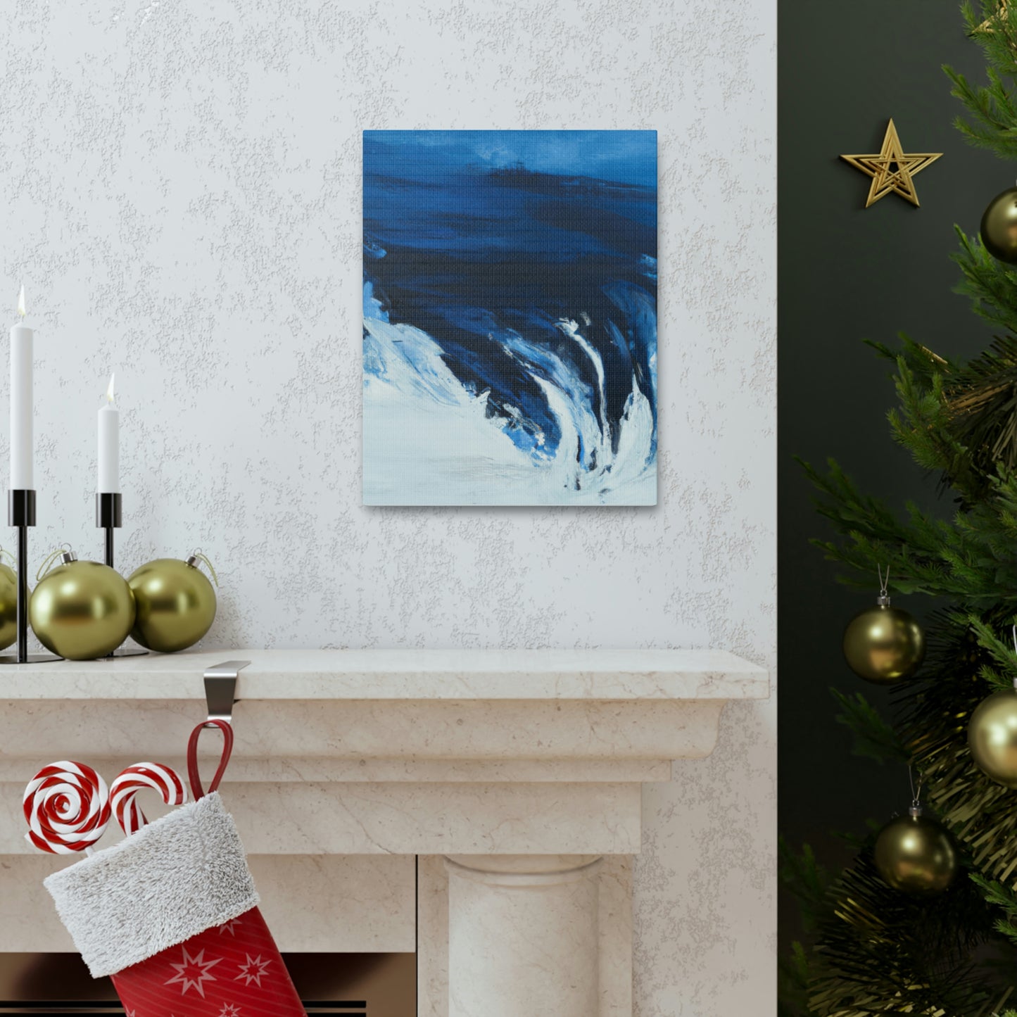 Blue Intricate Flux. - Canvas