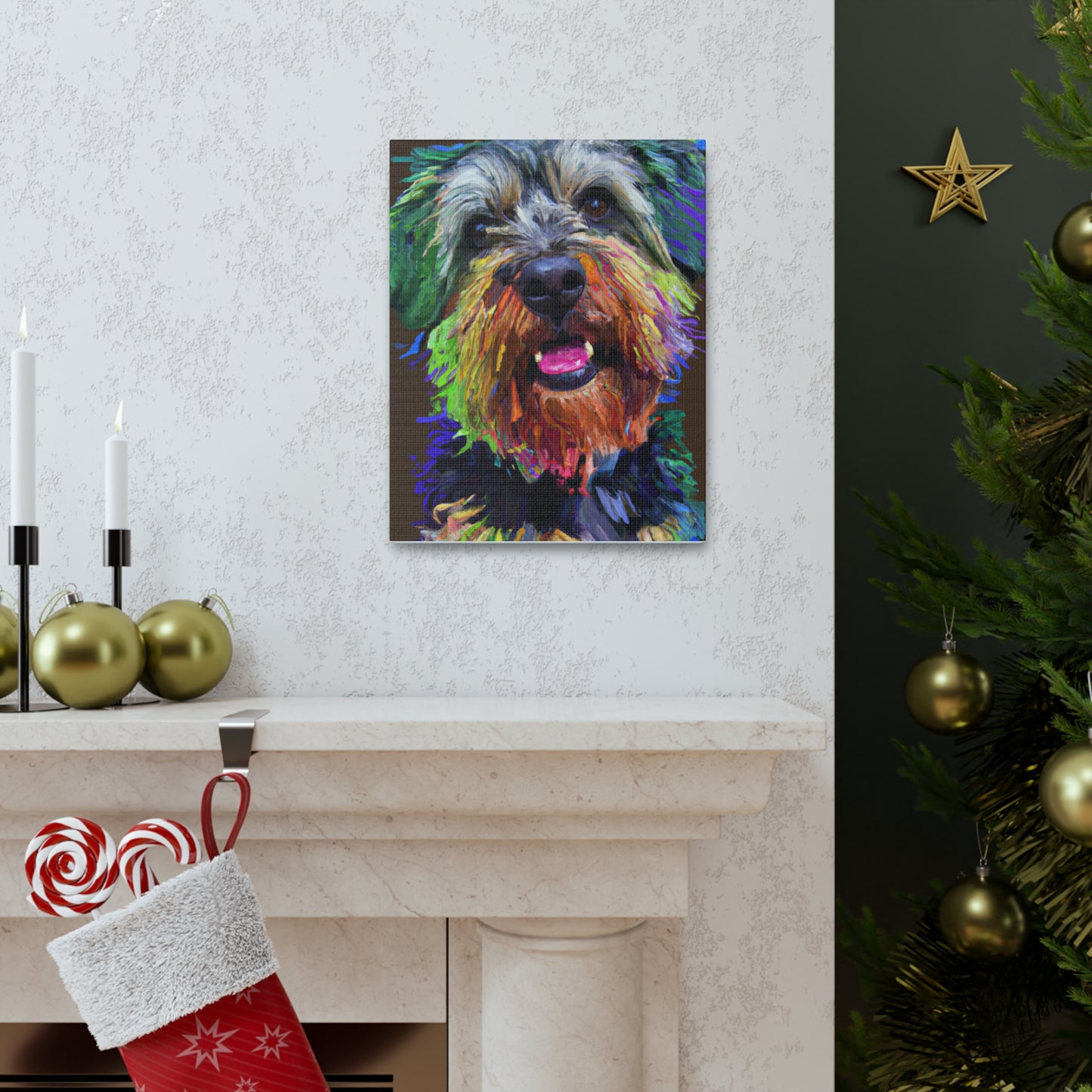 Canine Colorful. - Canvas