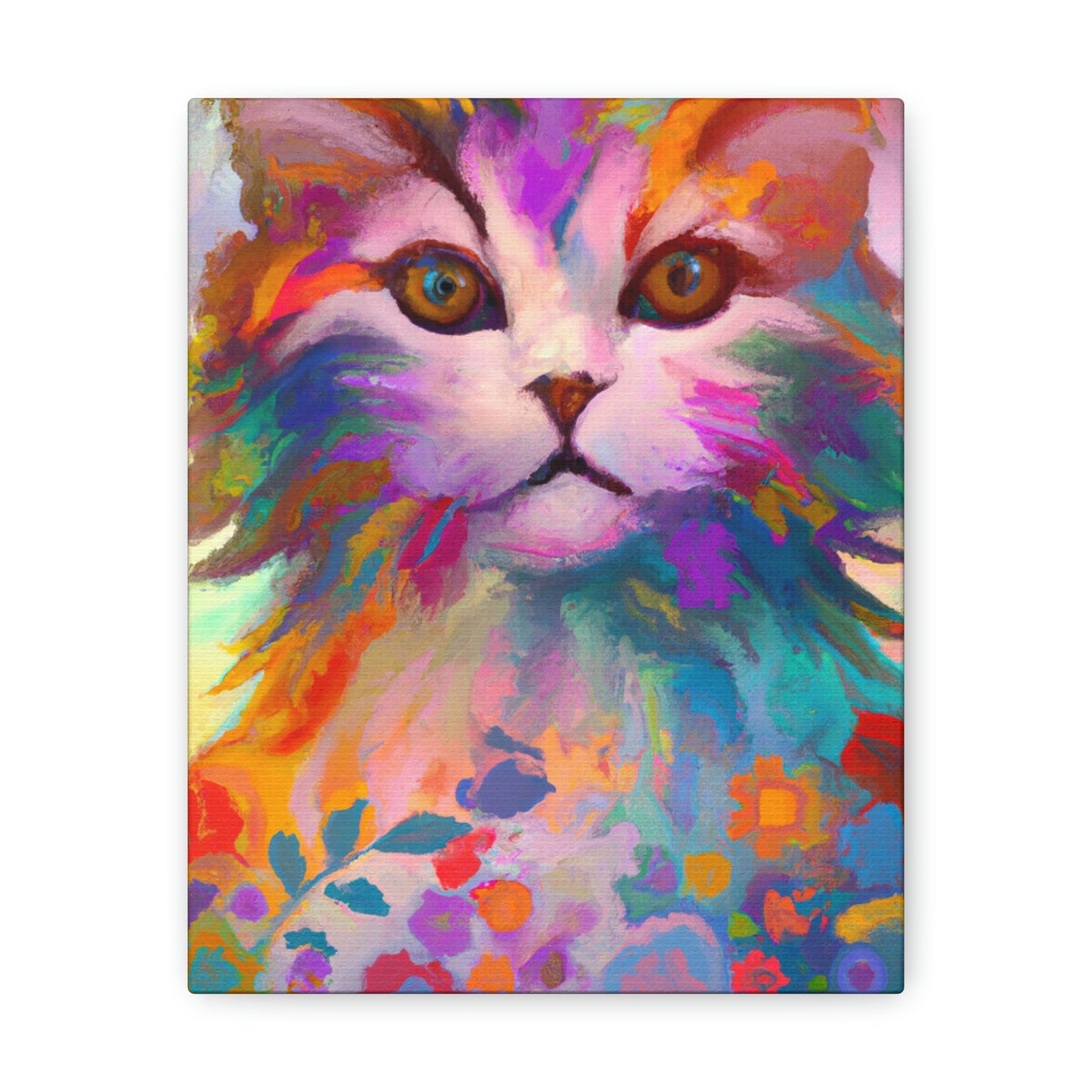 Floral Feline - Canvas