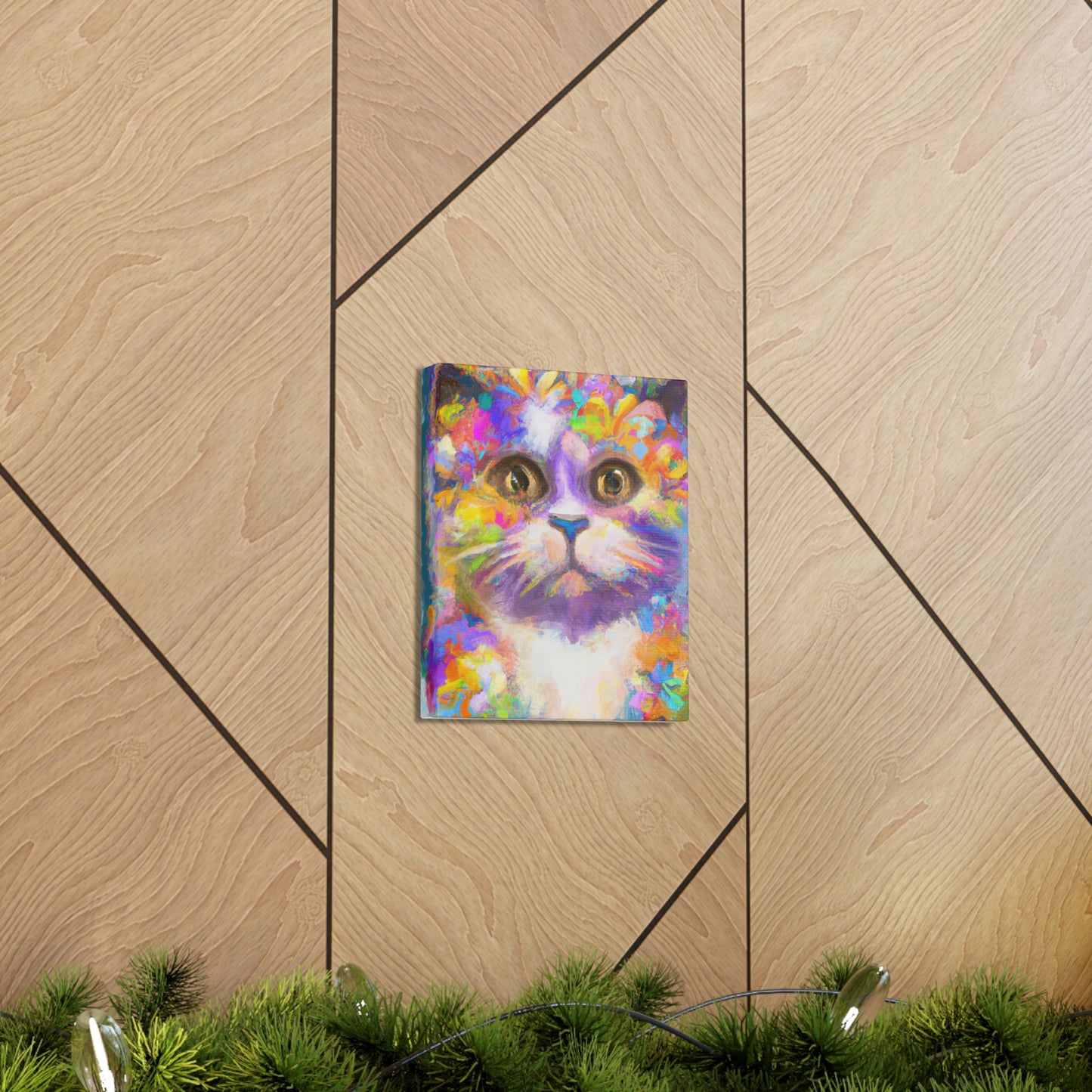 "Cat Rainbow". - Canvas