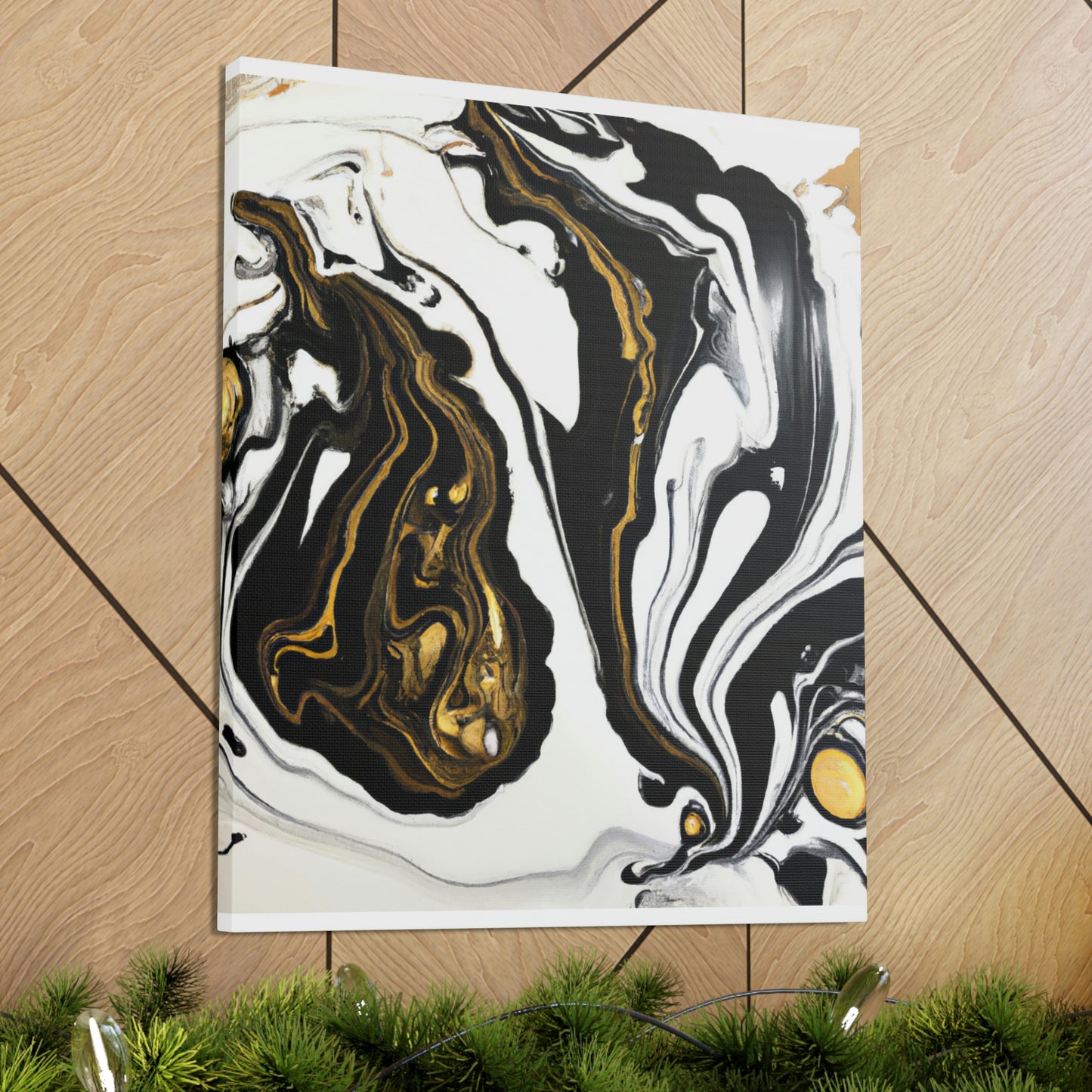 Ebony Gilded Flux - Canvas