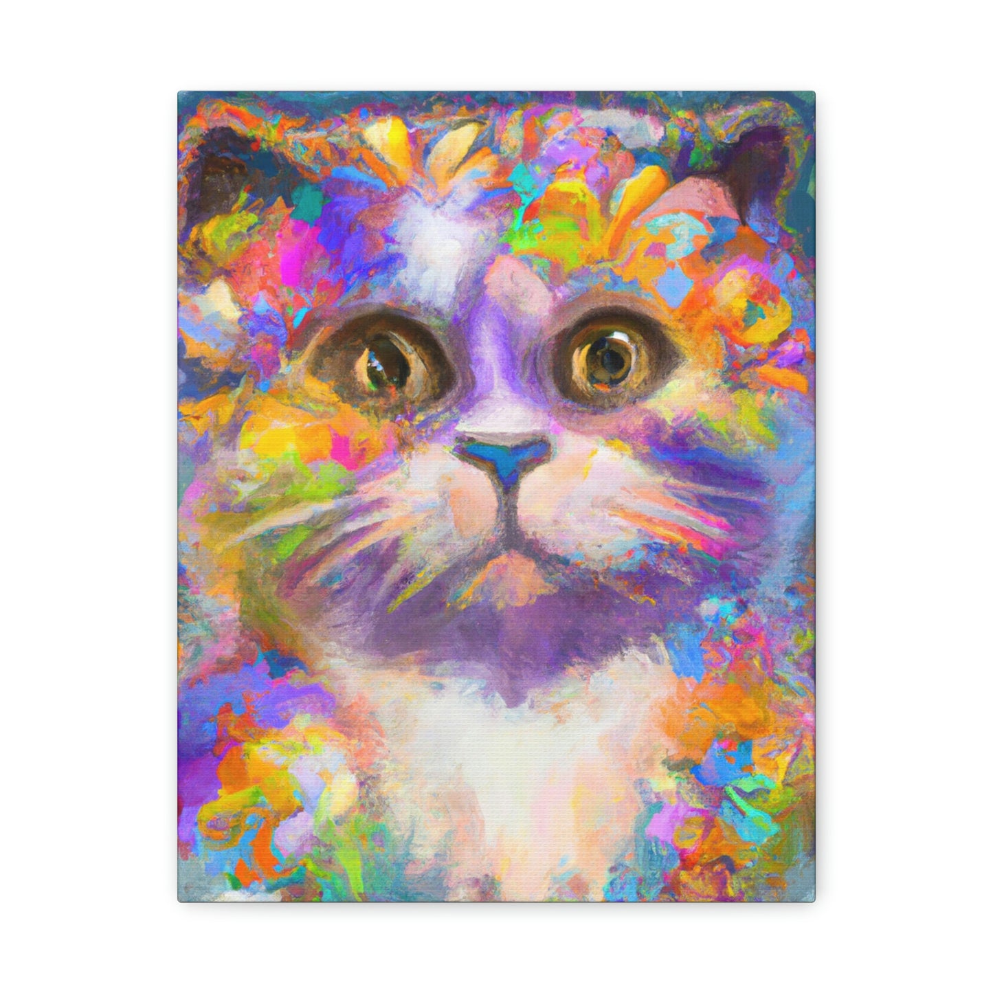 "Cat Rainbow". - Canvas