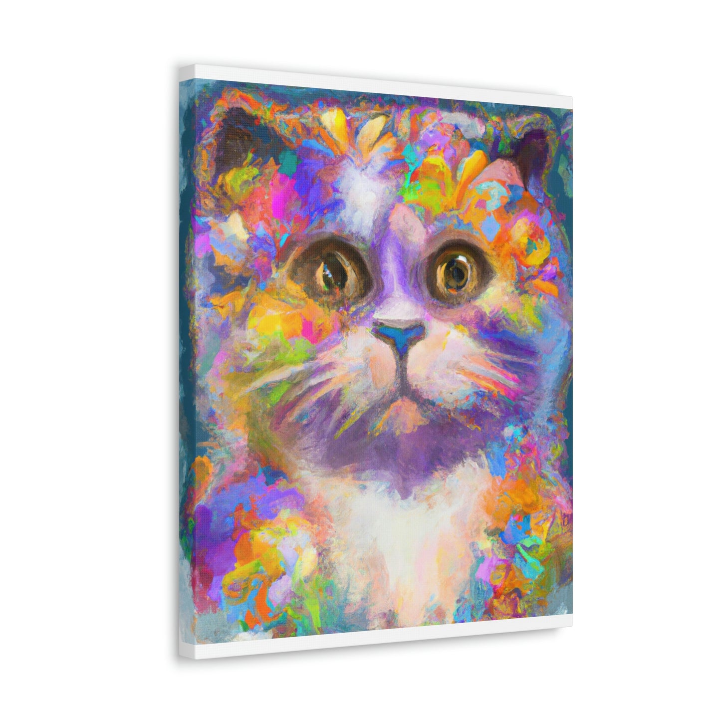 "Cat Rainbow". - Canvas