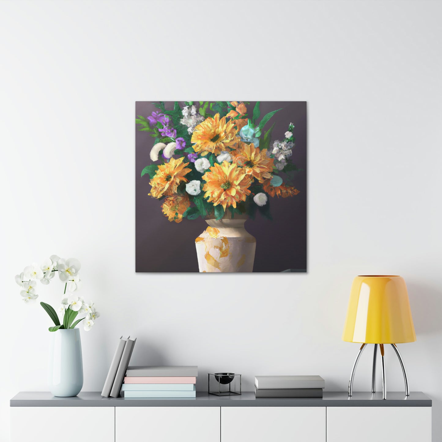 Vibrant Floral Dream - Canvas