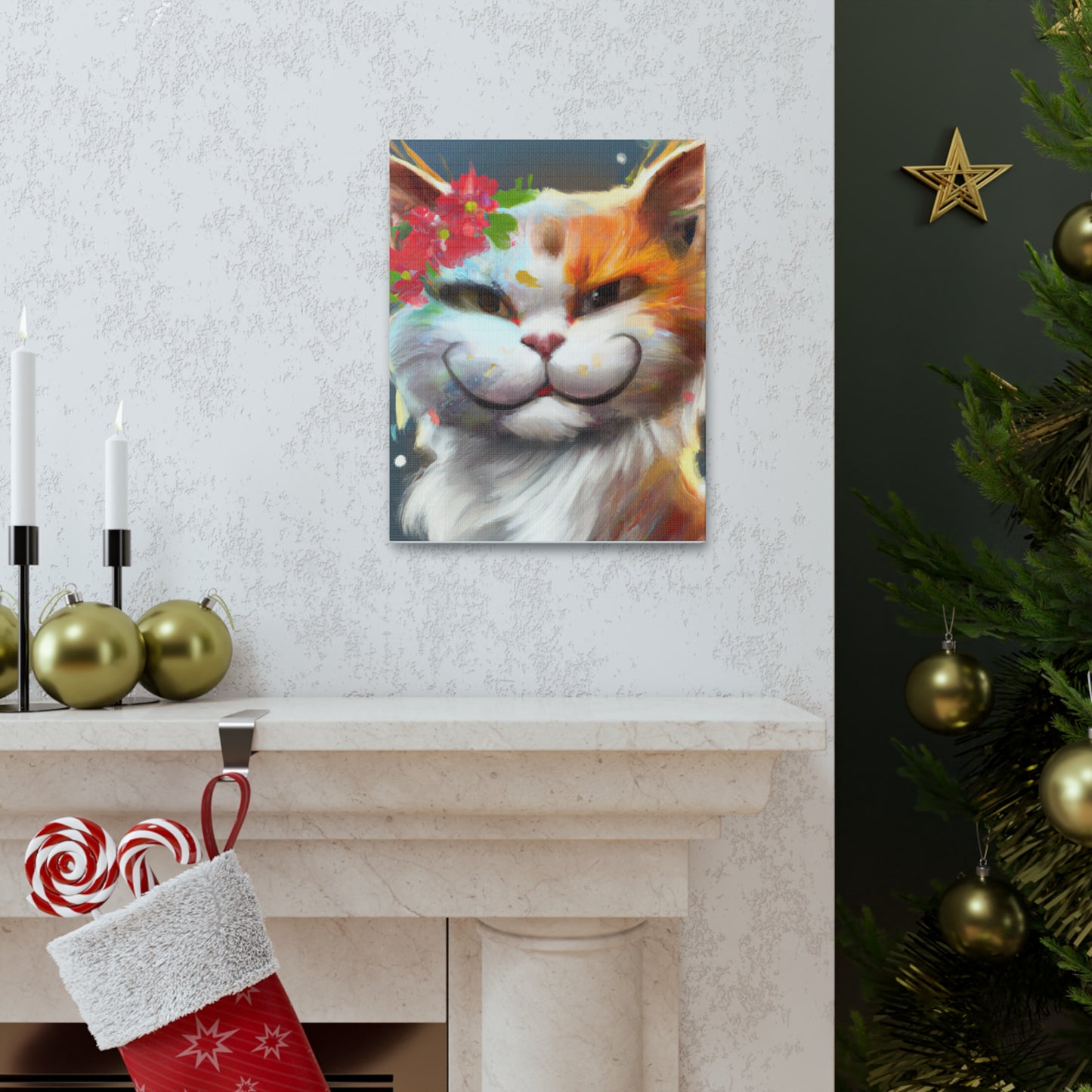 Feline Flora - Canvas