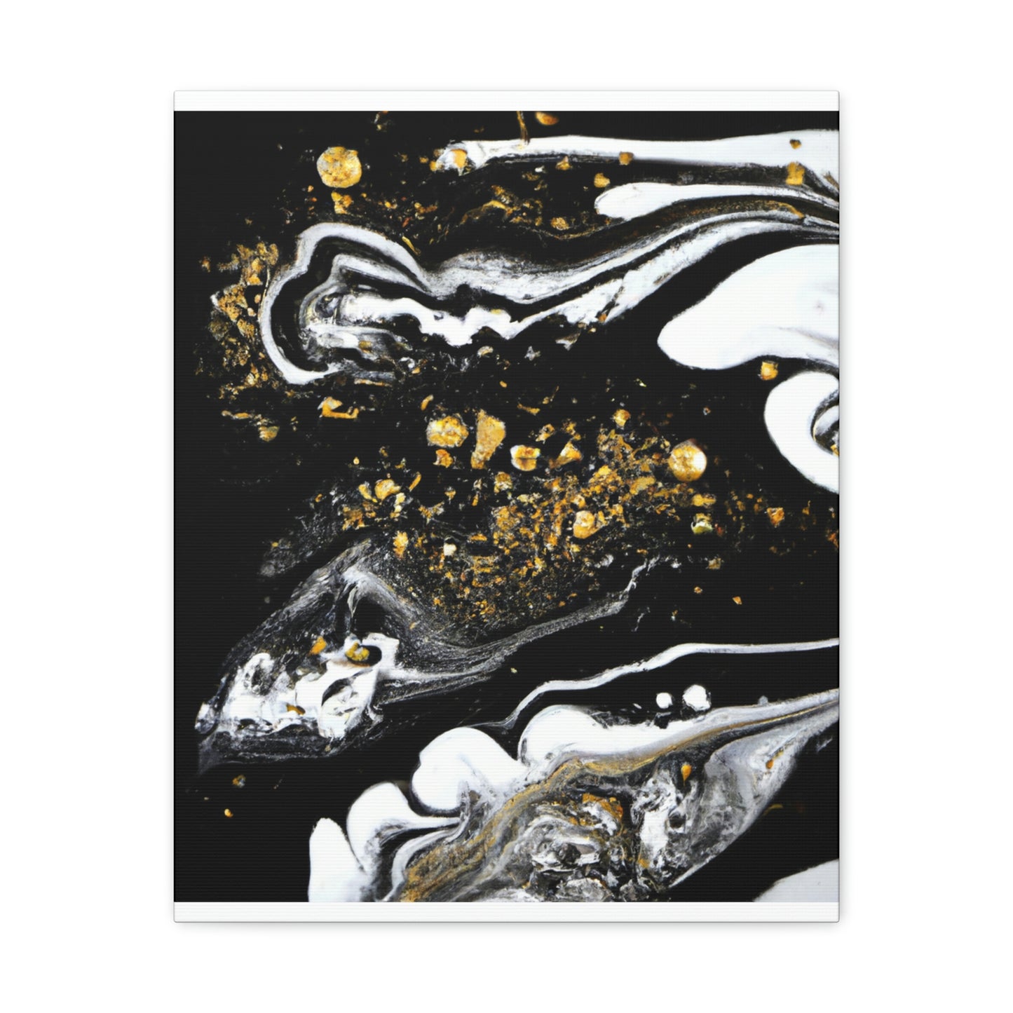 Golden Flow Fusion - Canvas