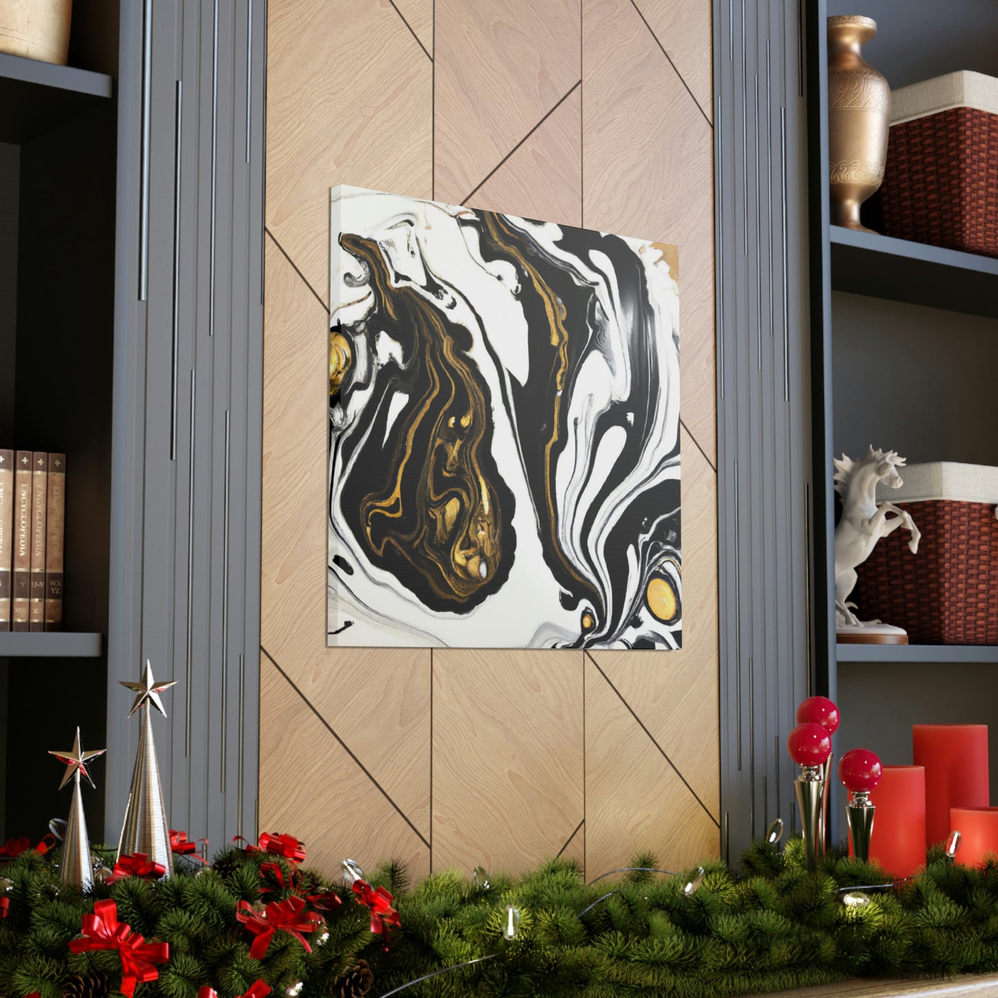 Ebony Gilded Flux - Canvas