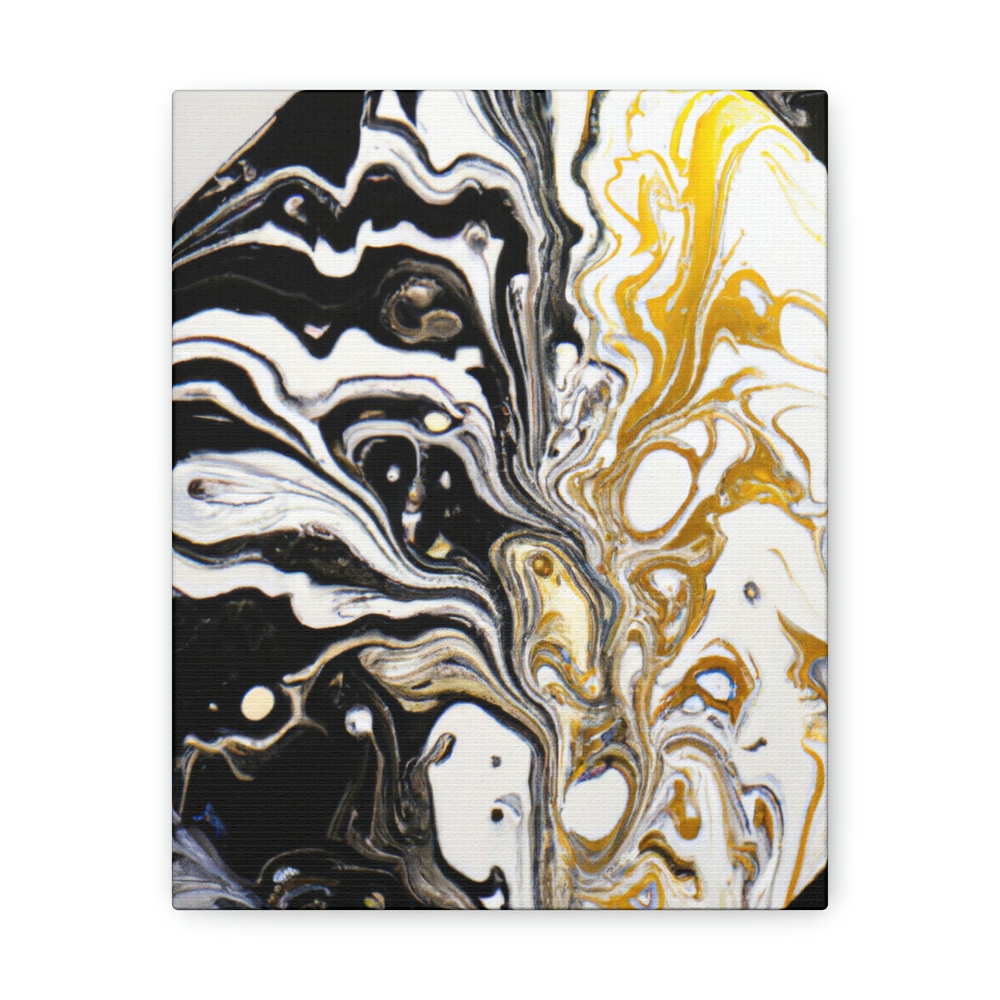 Golden Sparkle Flow. - Canvas