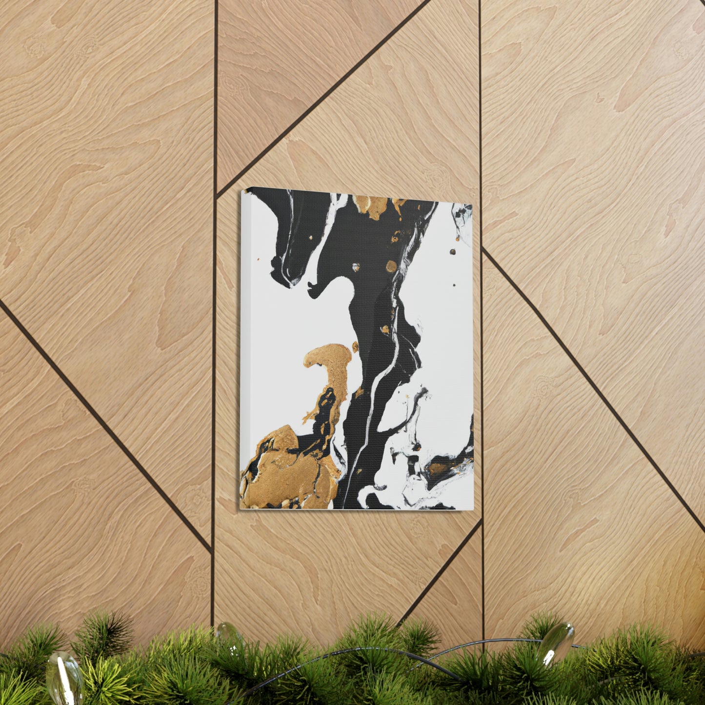 Midnight Gilded Bloom - Canvas