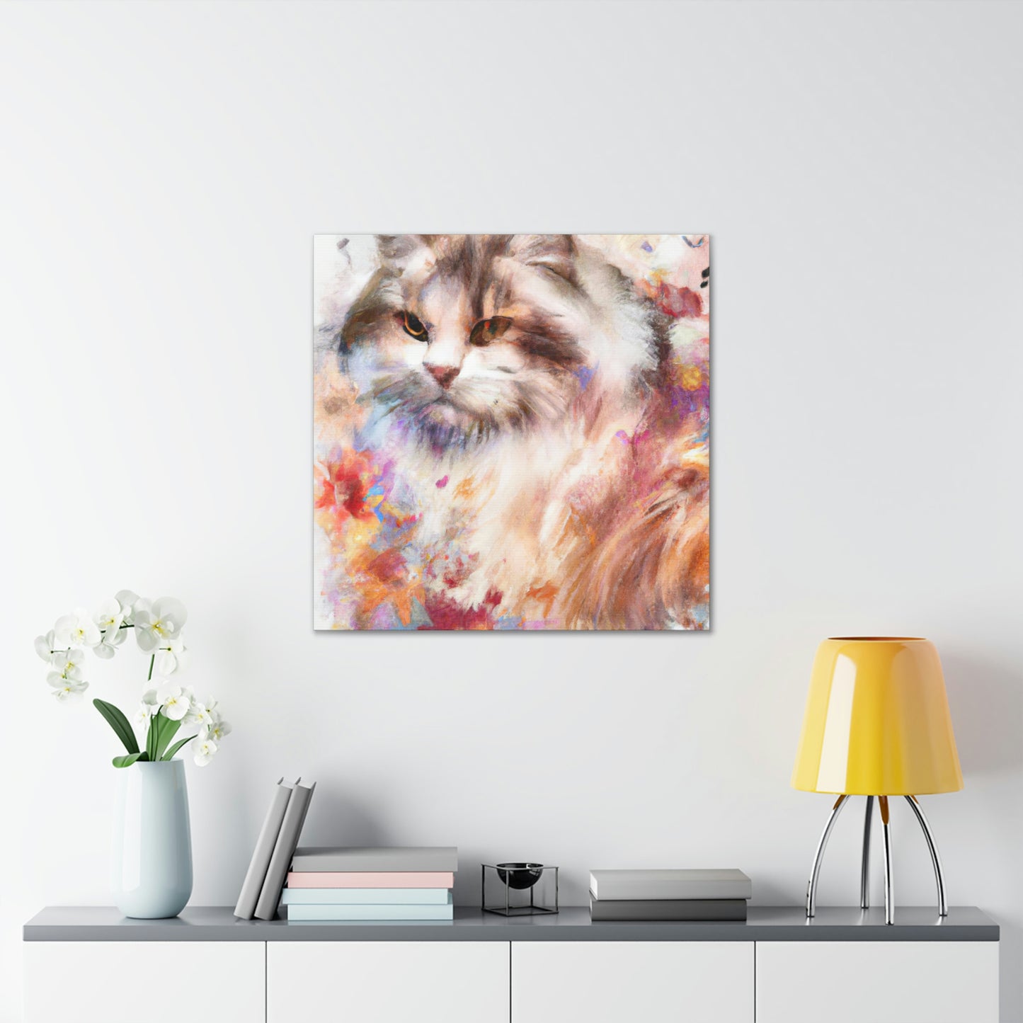 Feline Flora. - Canvas