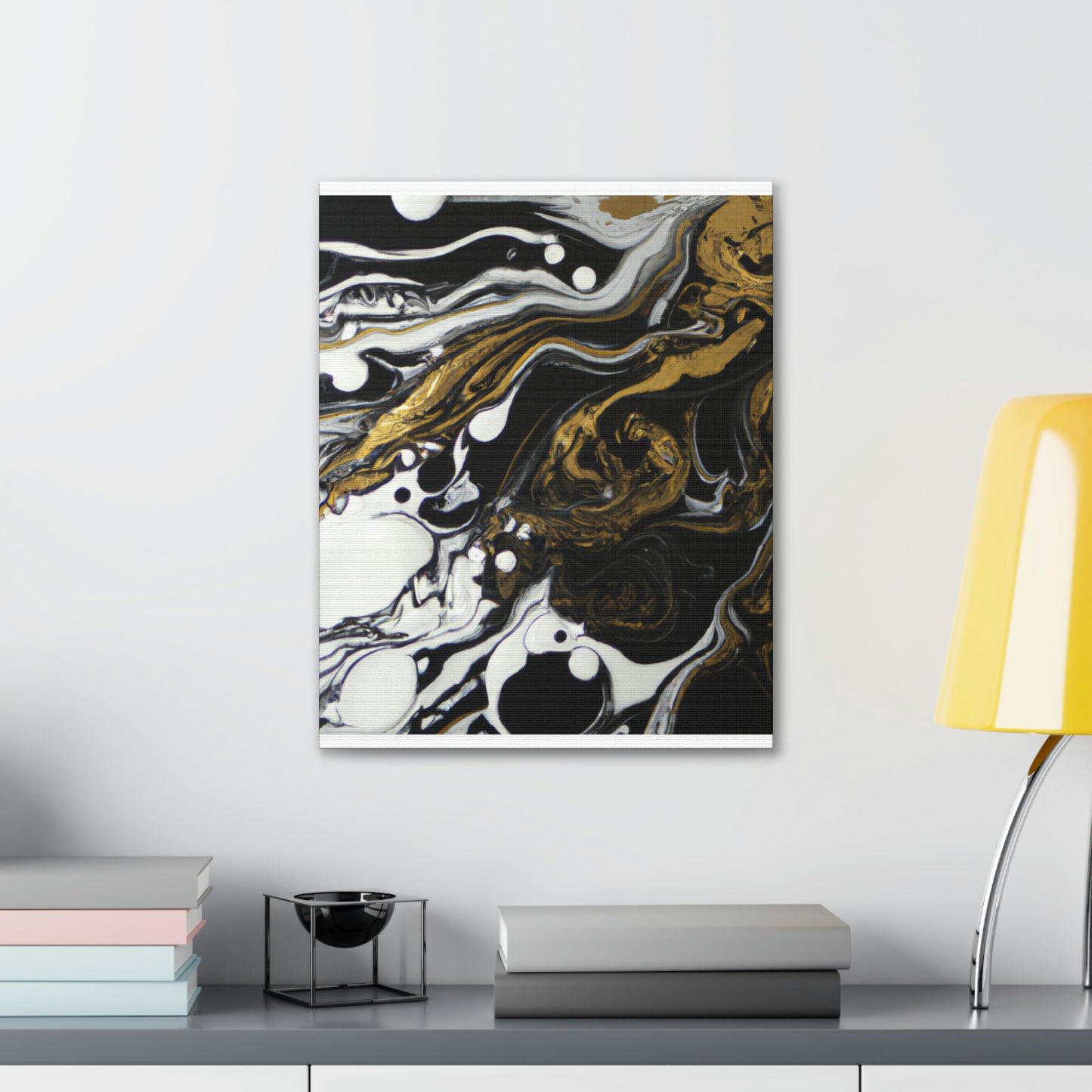 Neon Shadow Pour. - Canvas
