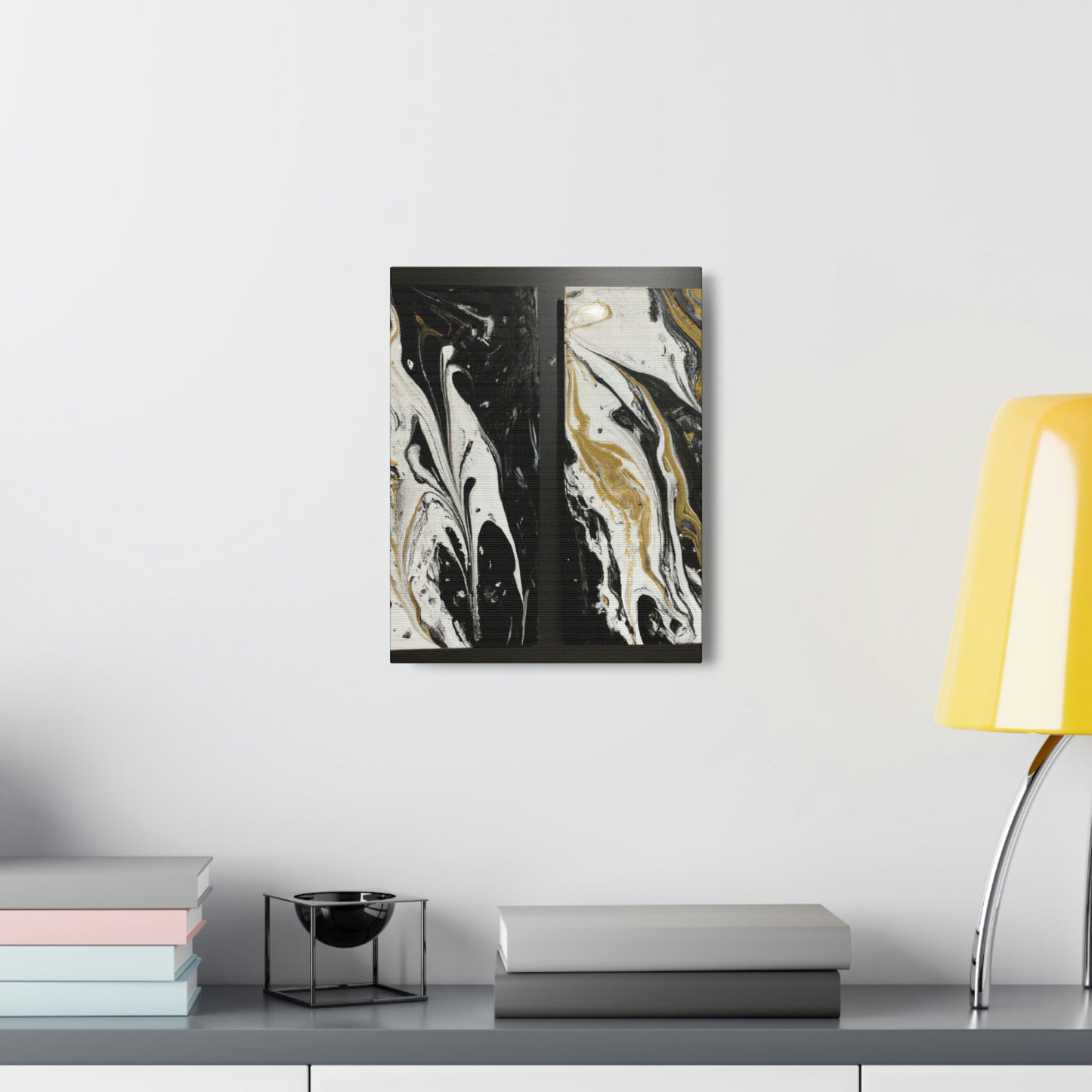 Gilded Liquid Chaos. - Canvas