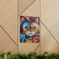 Flower Cat. - Canvas