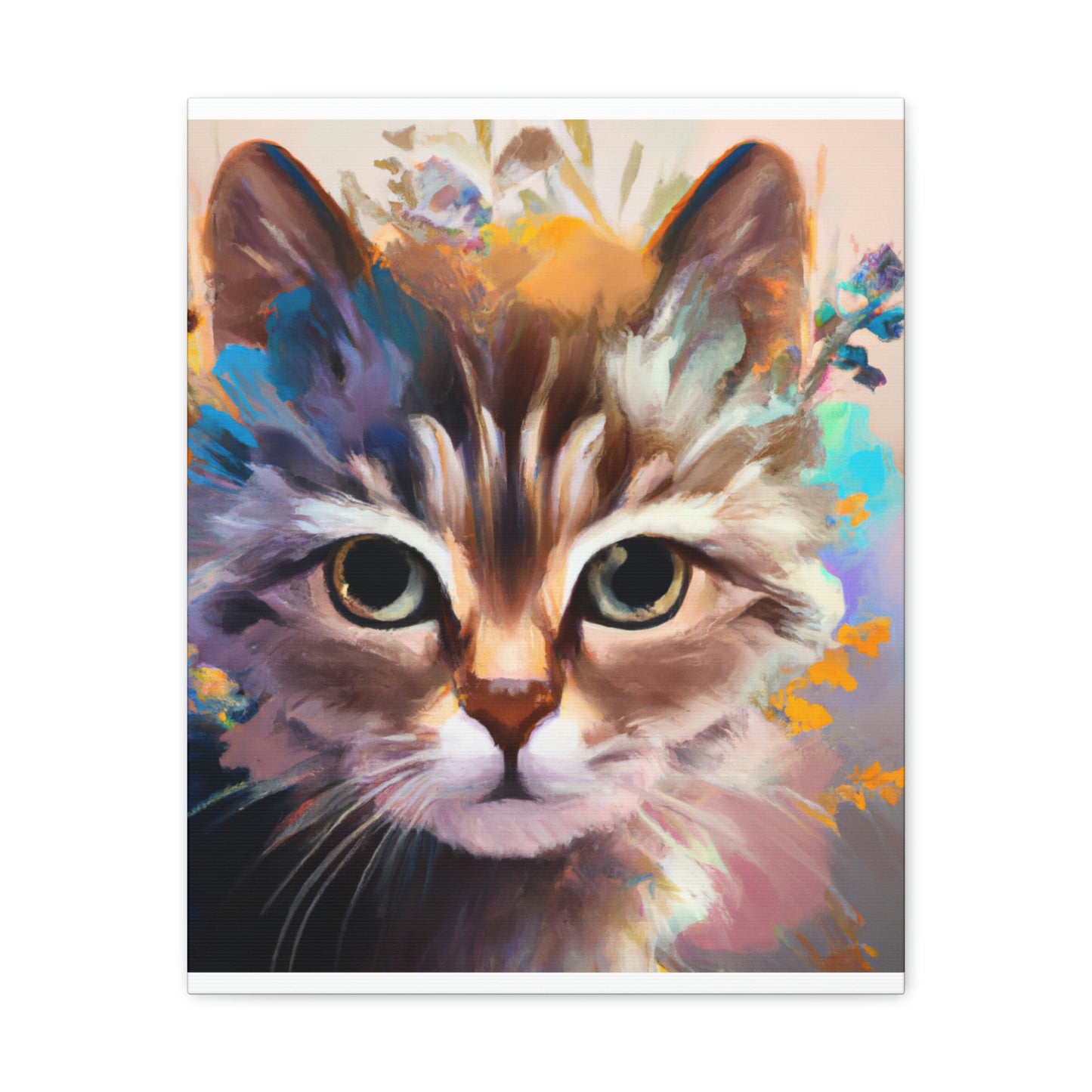 Feline Floral. - Canvas