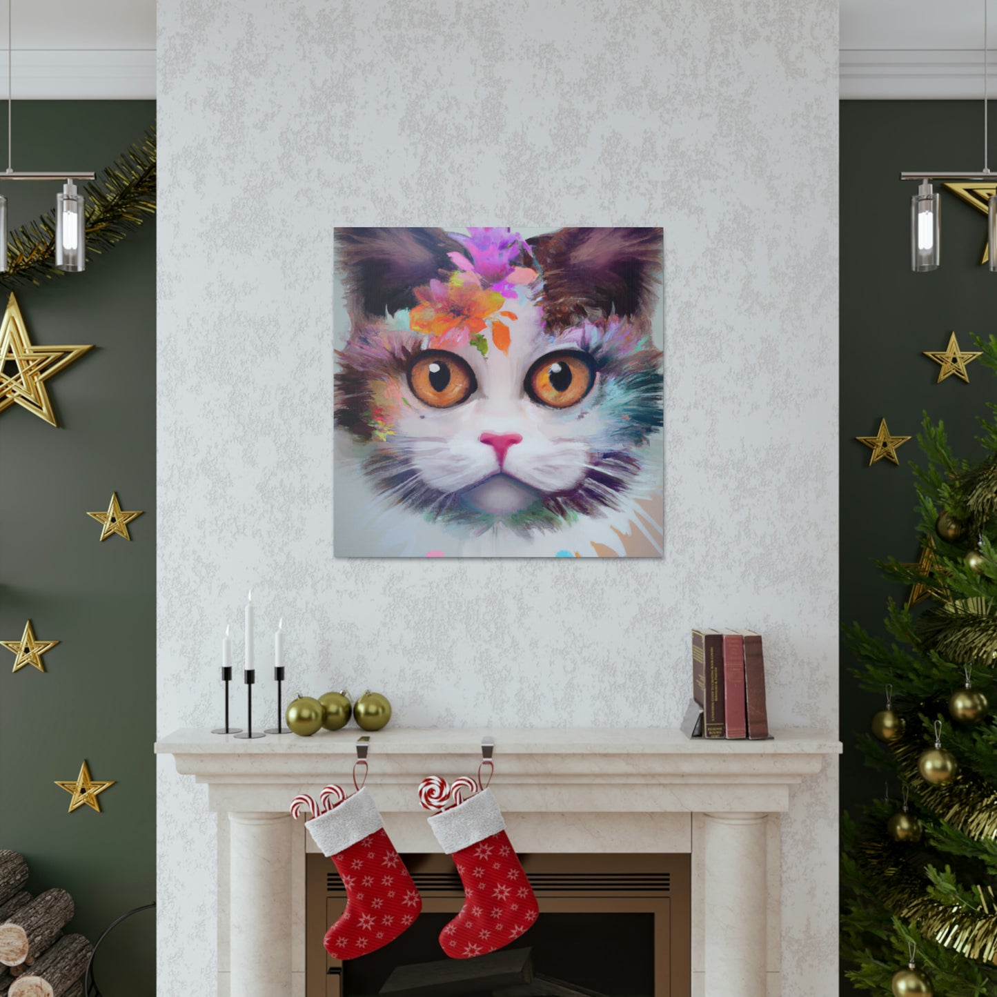 Floral Feline - Canvas