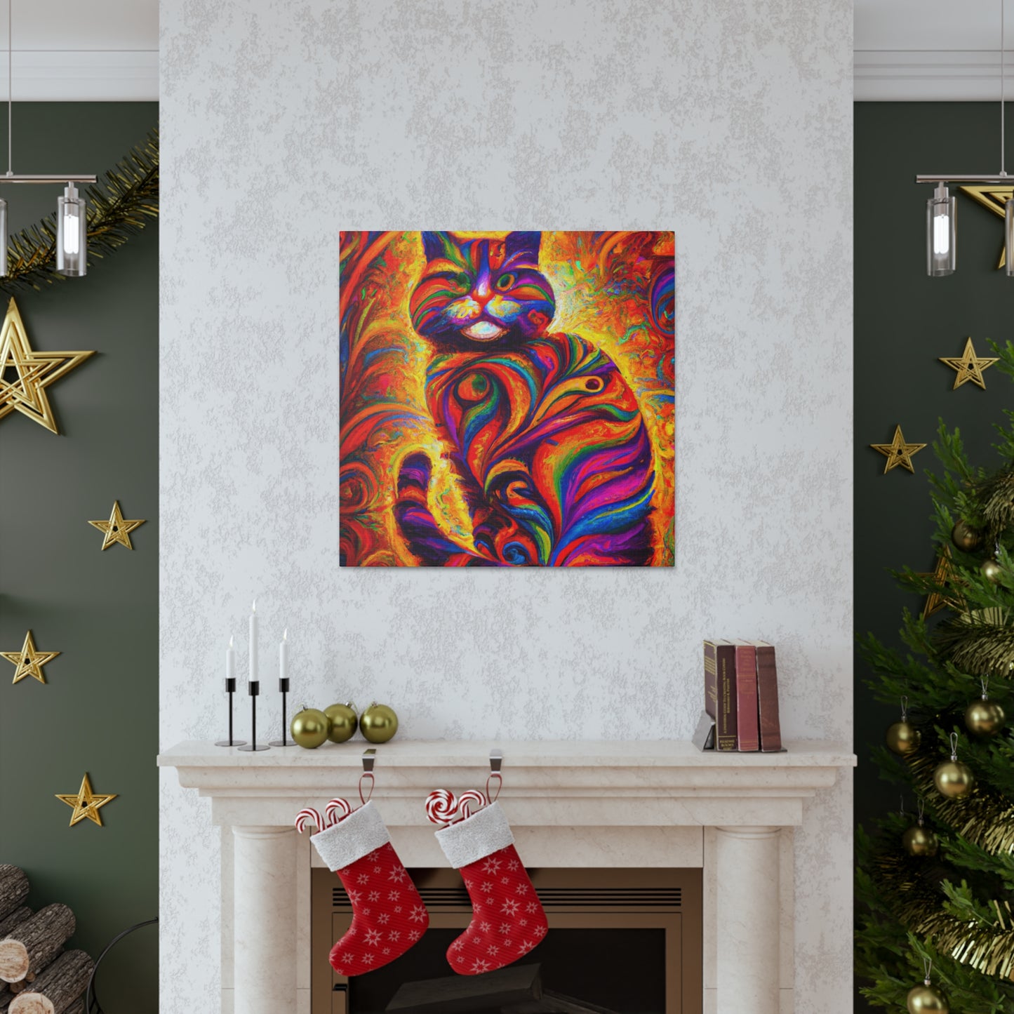Feline Floral - Canvas