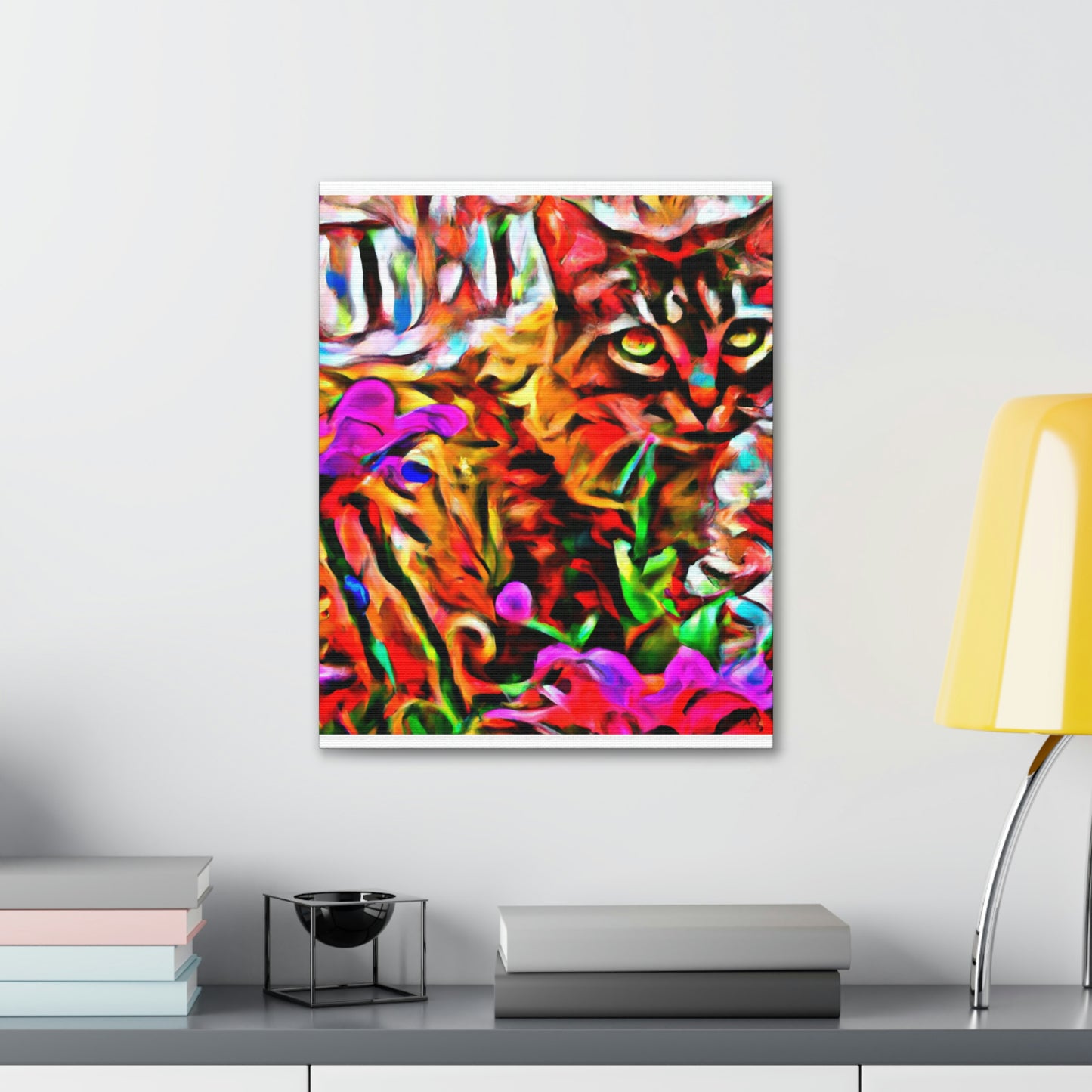 1. "Colored Flower Mix"
2. "Multi Flowered Cat"
3. "Digital Room Mix" - Canvas