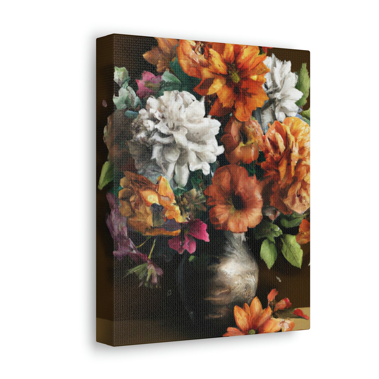 Floral Artistry Vase - Canvas