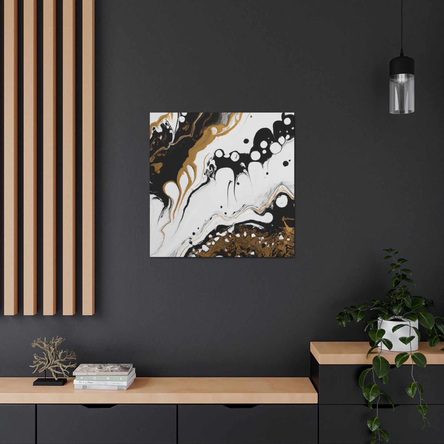 Mystic Gold Wave. - Canvas