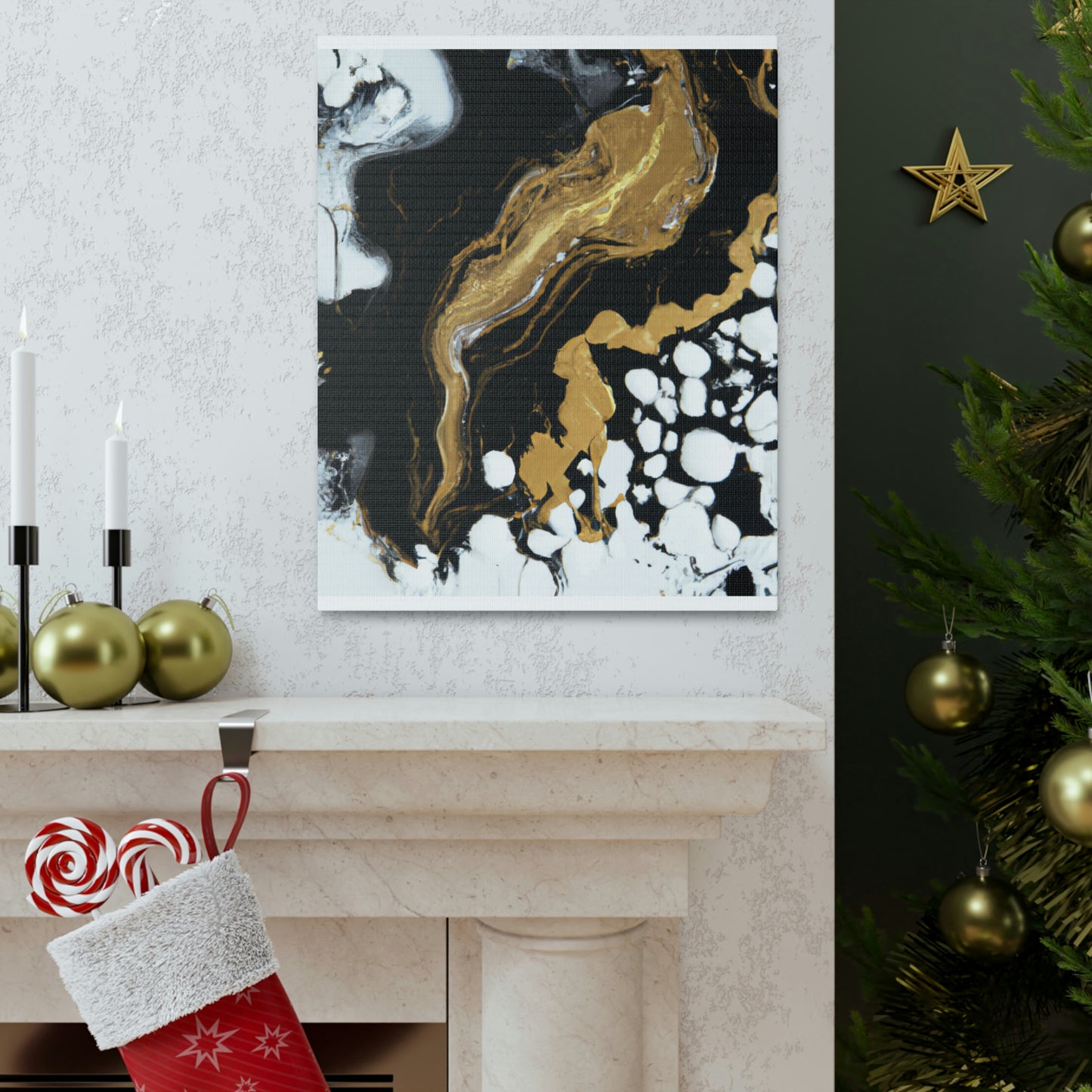 Glittering Ebony Cosmos - Canvas