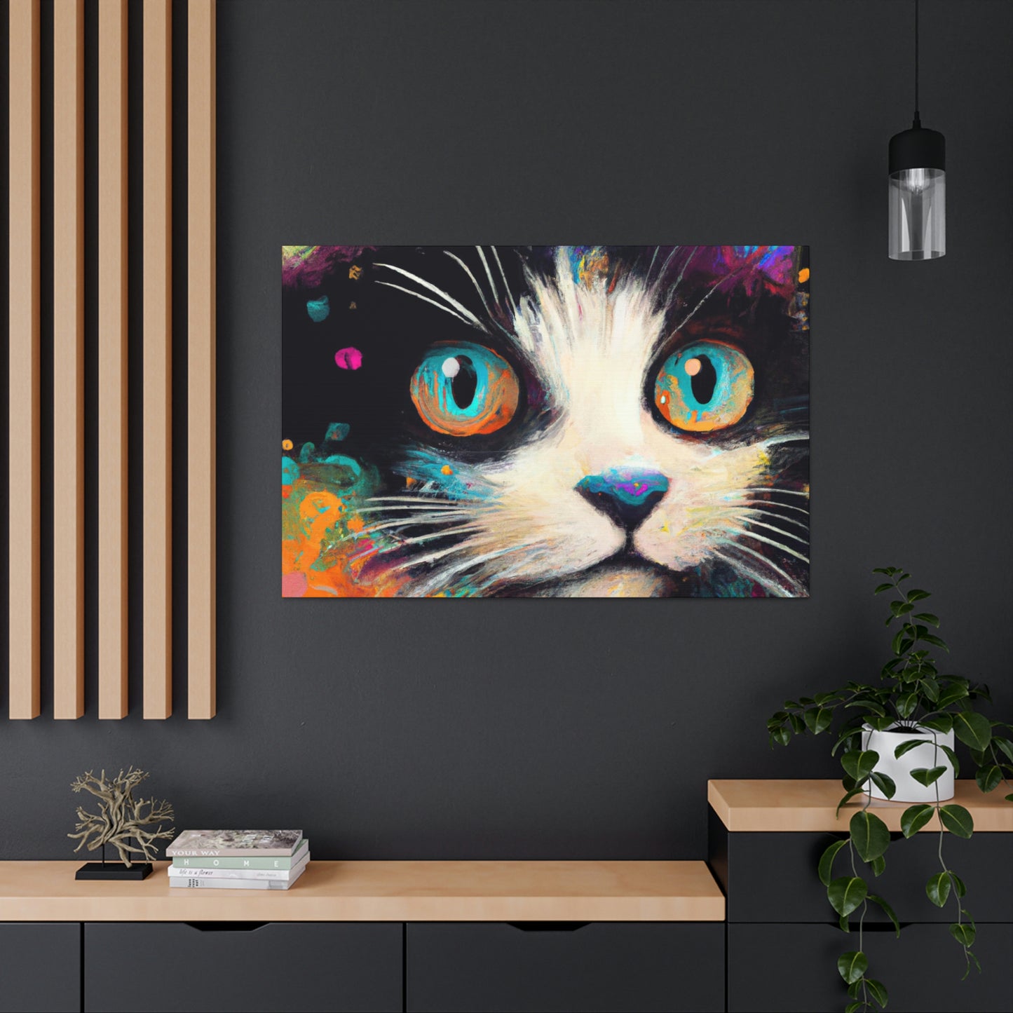 Feline Flourish. - Canvas