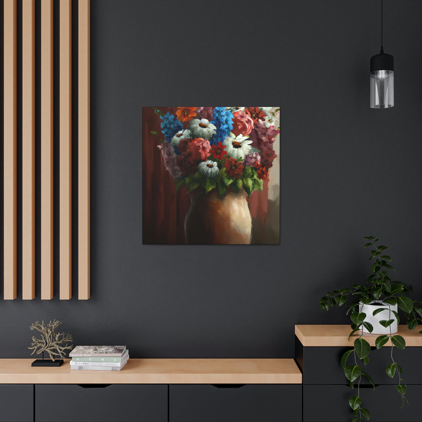 Vibrant Petal Bouquet. - Canvas