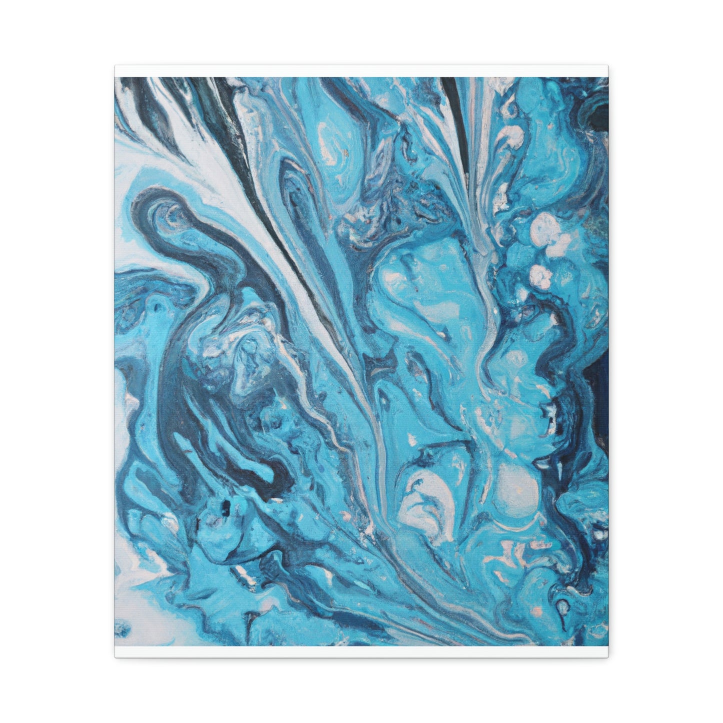 Aqua Swirl. - Canvas
